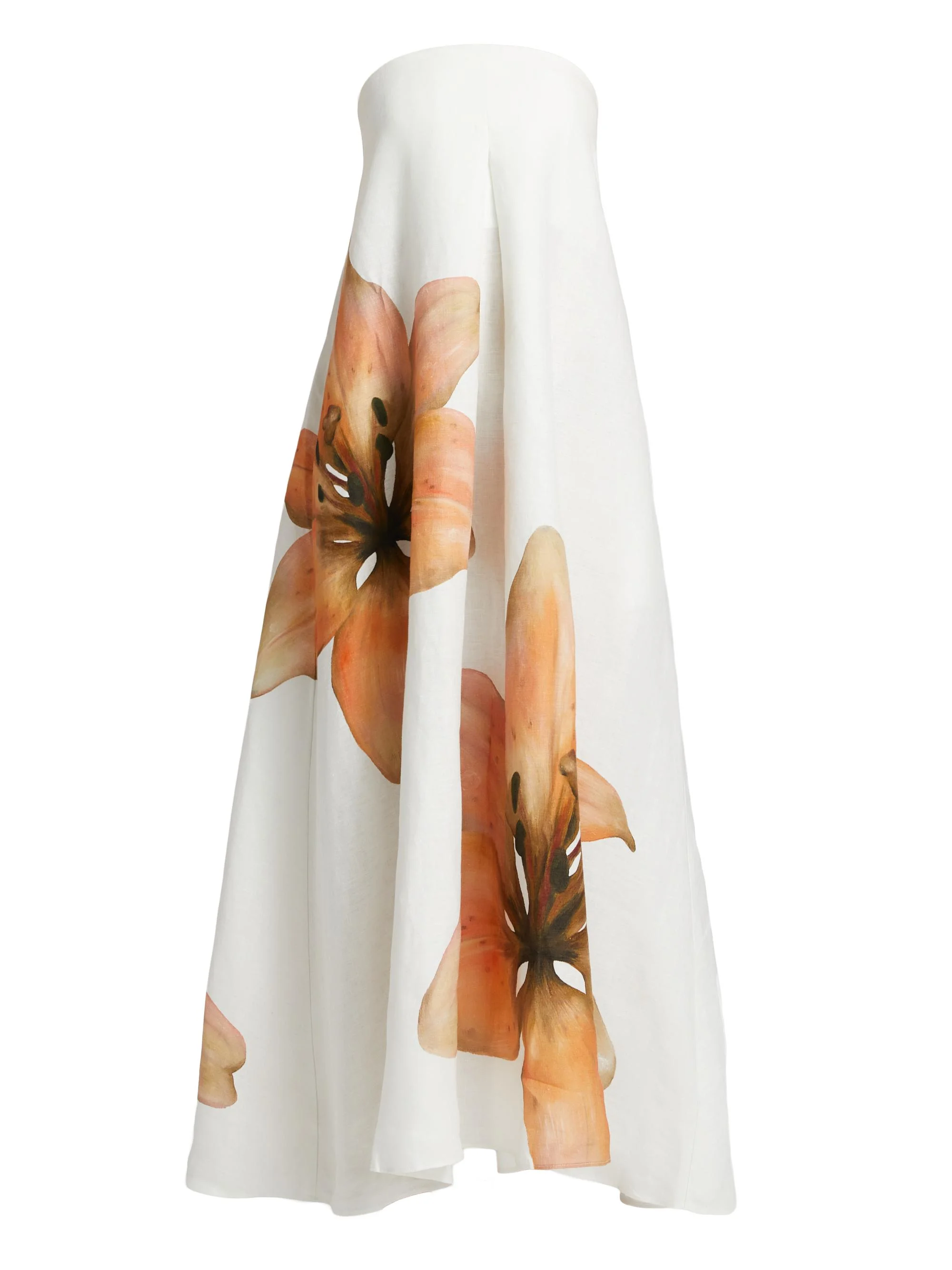 Women's Parisa Bandeau Linen A-Line Maxi Dress - Tiger Lily - 1