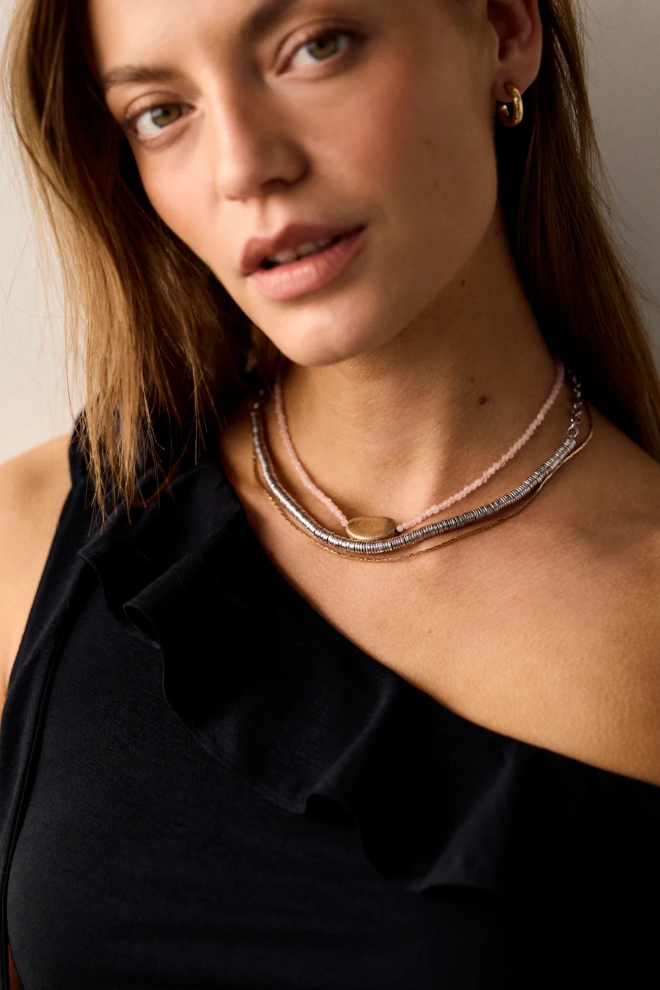 Wes Semiprecious Layer Necklace - 1