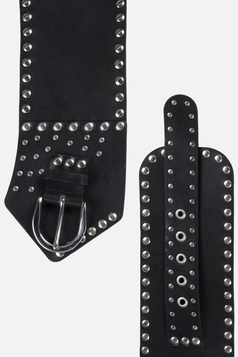 STUDDED WAIST BELT in Italian Leather 3