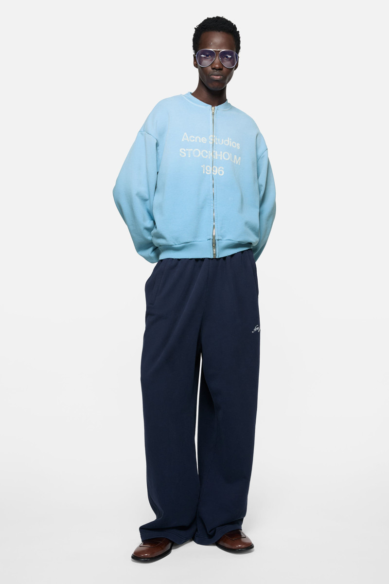 Acne Studios Washed zip-up cardigan - Cornflower blue outlook