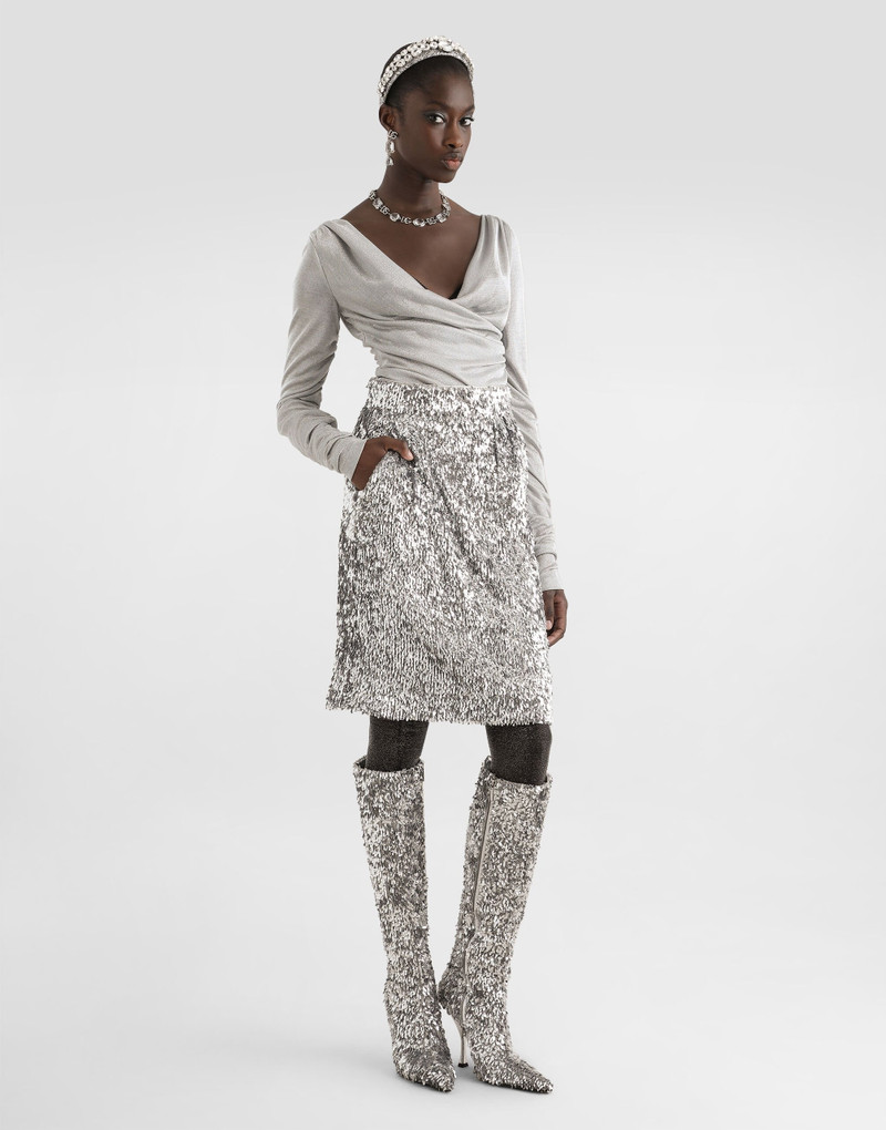 Dolce & Gabbana Lamé jersey top outlook