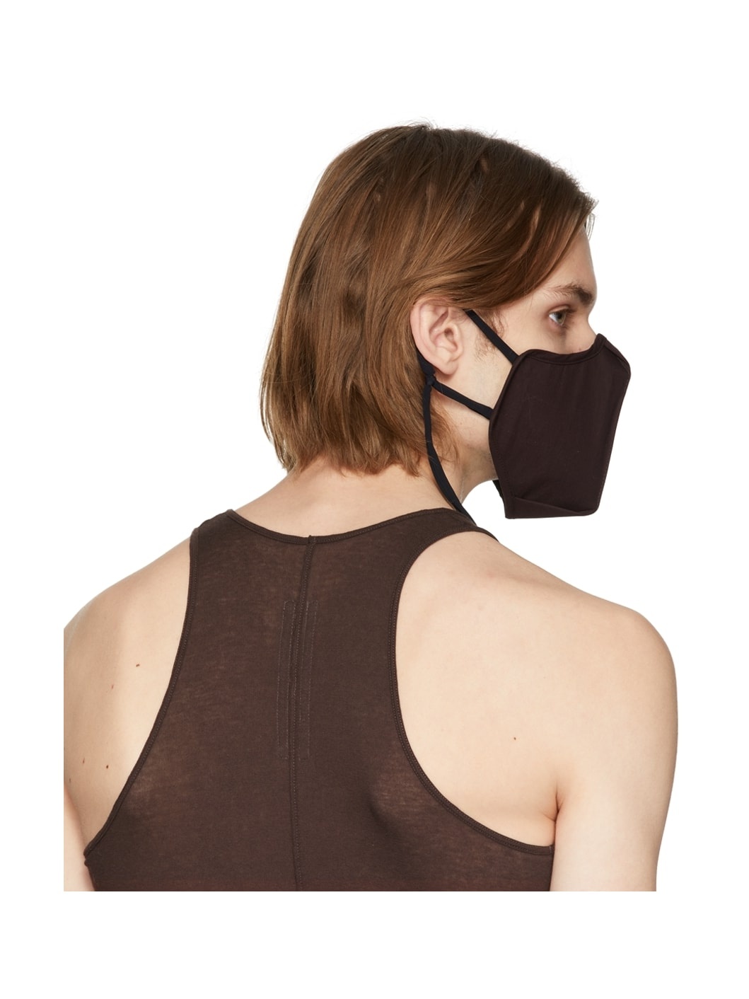 Burgundy Cotton Mask - 3
