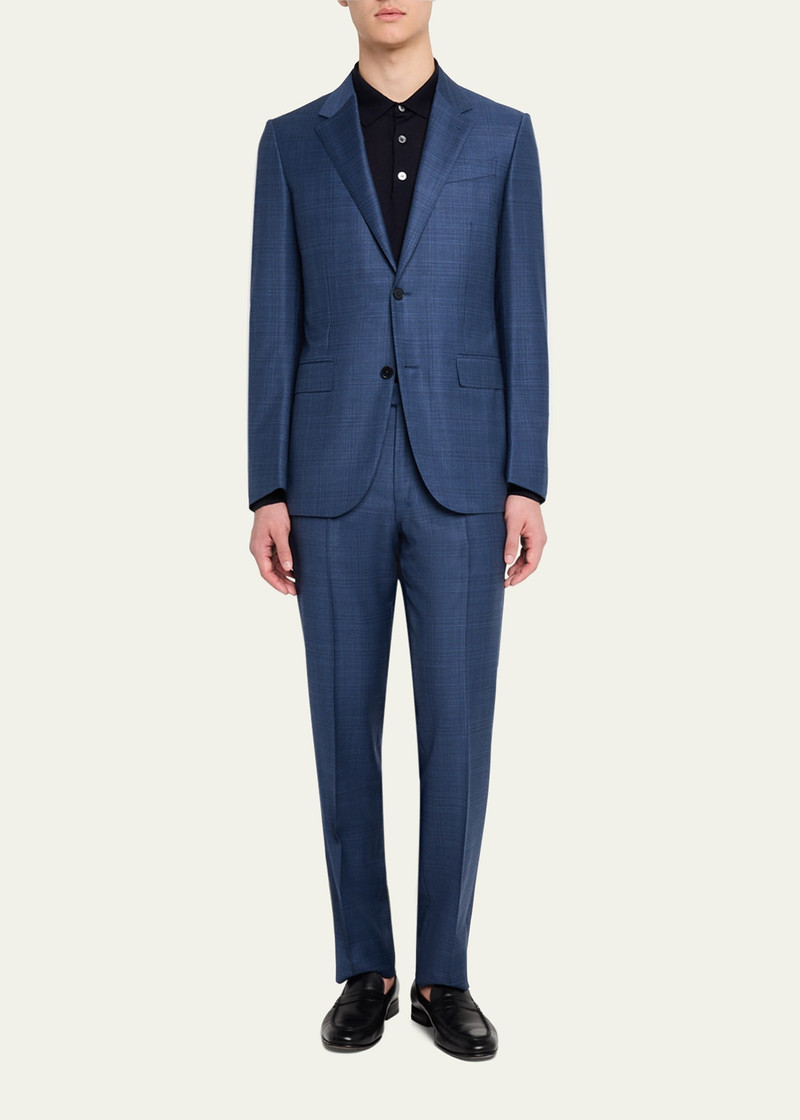 ZEGNA Men's Trofeo Plaid Suit outlook