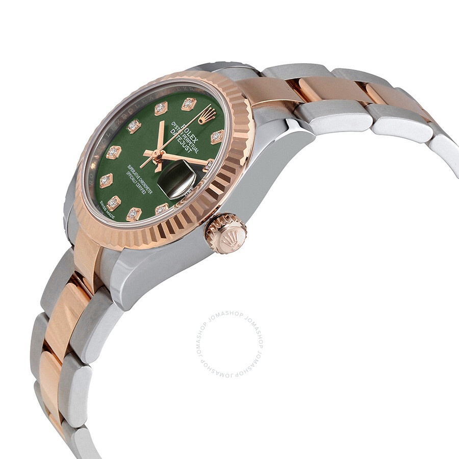 Rolex Oyster Perpetual Datejust Olive Green Diamond Dial Ladies Oyster Watch 279171ODO - 2