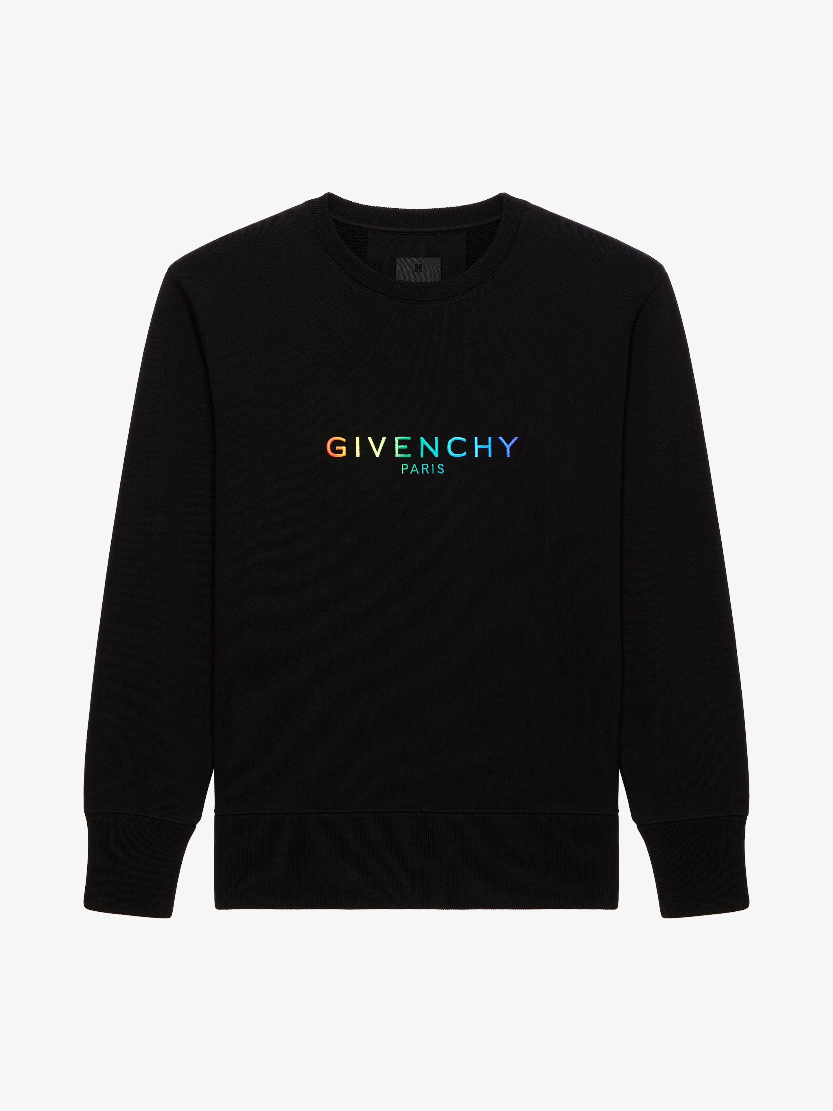 SLIM-FIT GIVENCHY PARIS SWEATSHIRT IN EMBROIDERED FLEECE - 1
