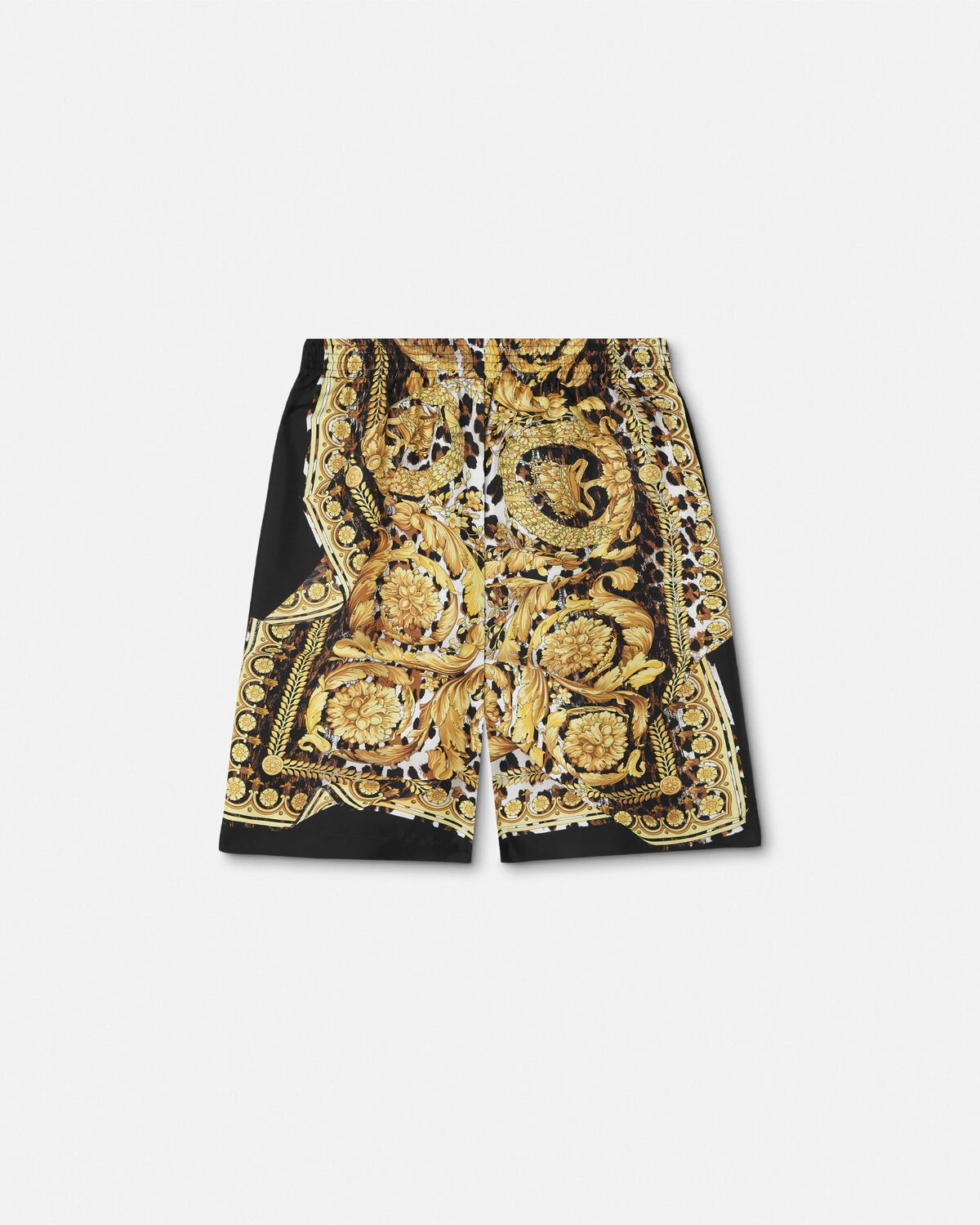 Wild Barocco Illusion Silk Shorts - 3