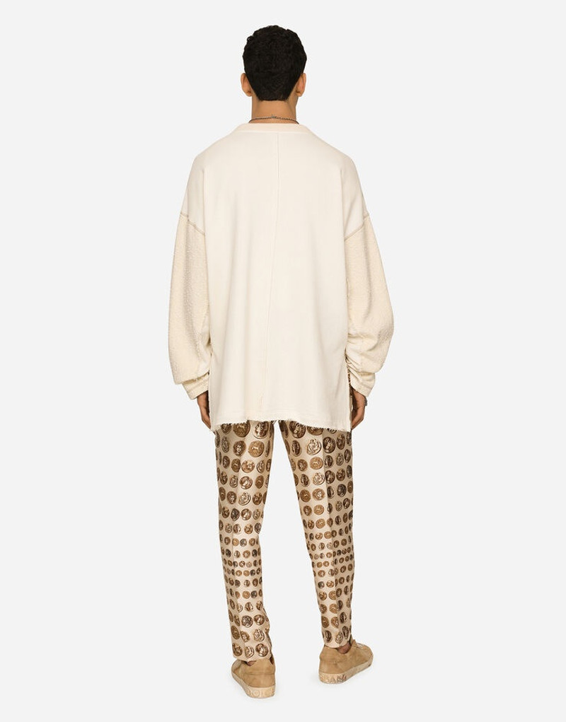 Re-Edition label patchwork jersey sweatshirt 3