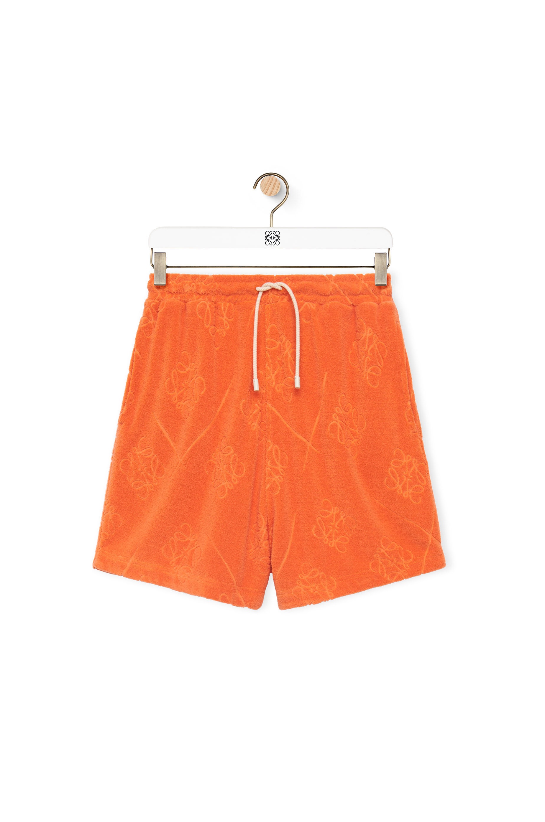 Anagram jacquard drawstring shorts in cotton - 1