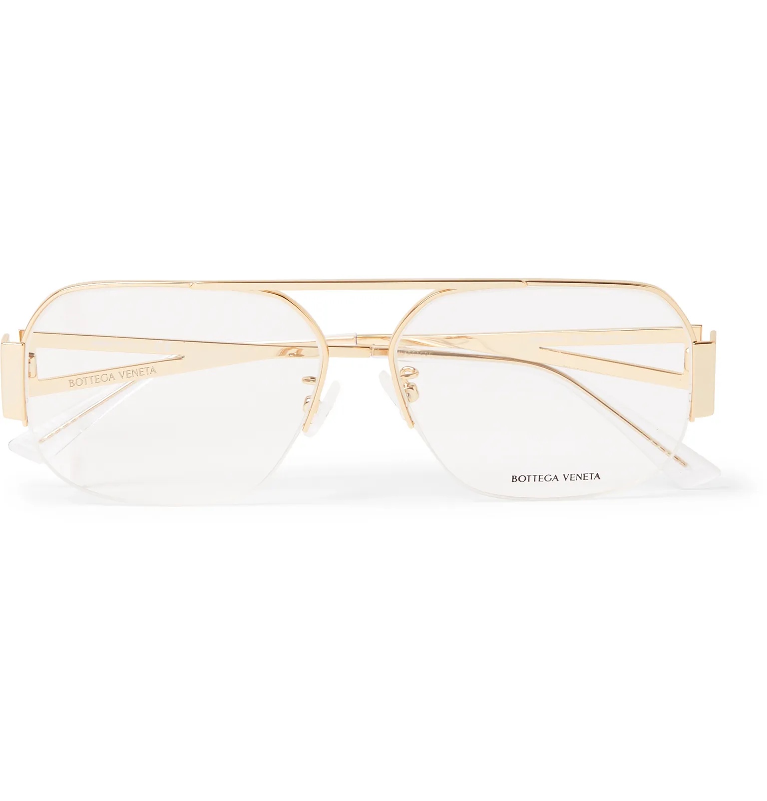 Aviator-Style Gold-Tone Optical Glasses - 1