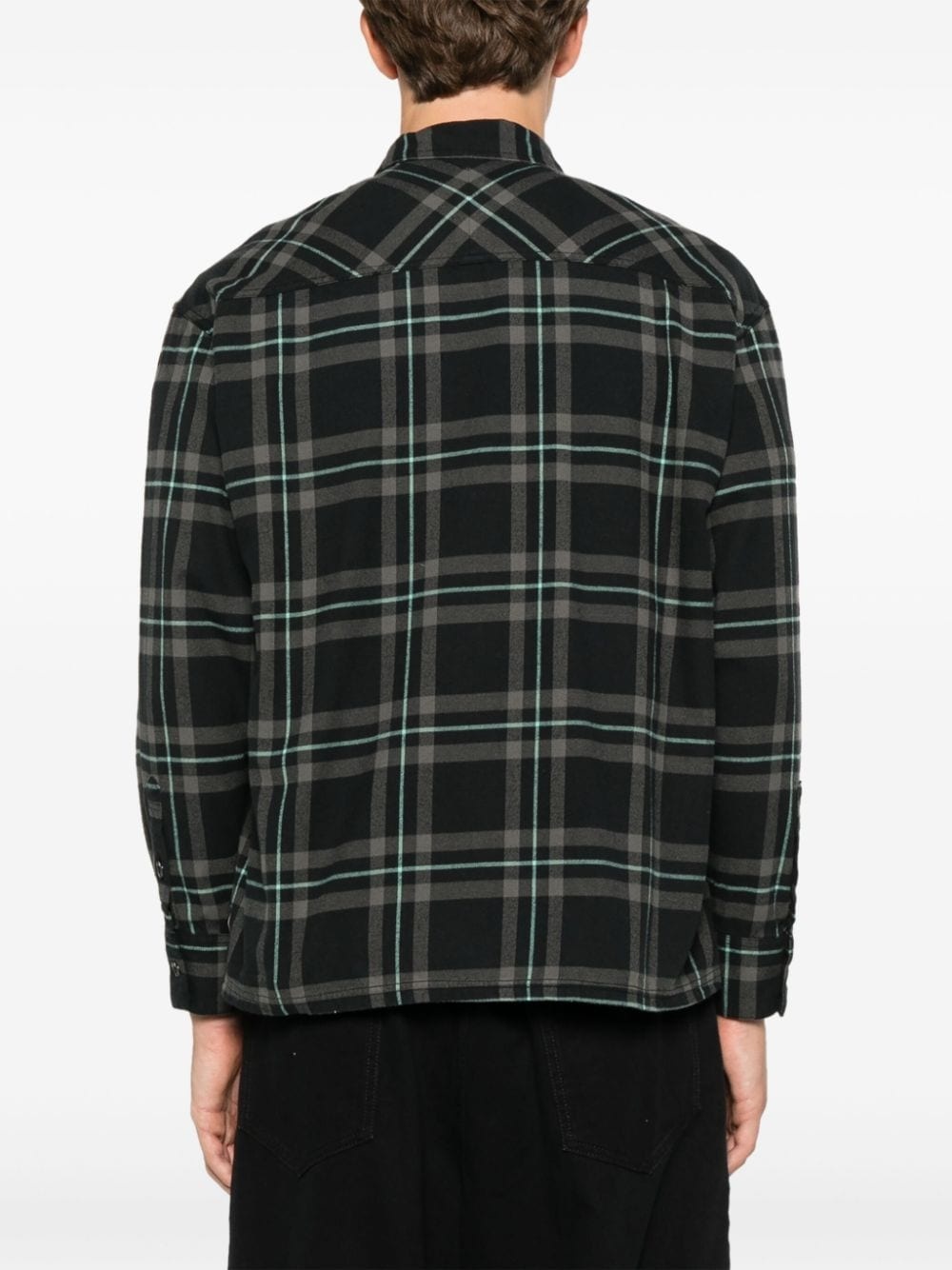 tartan-check shirt - 4