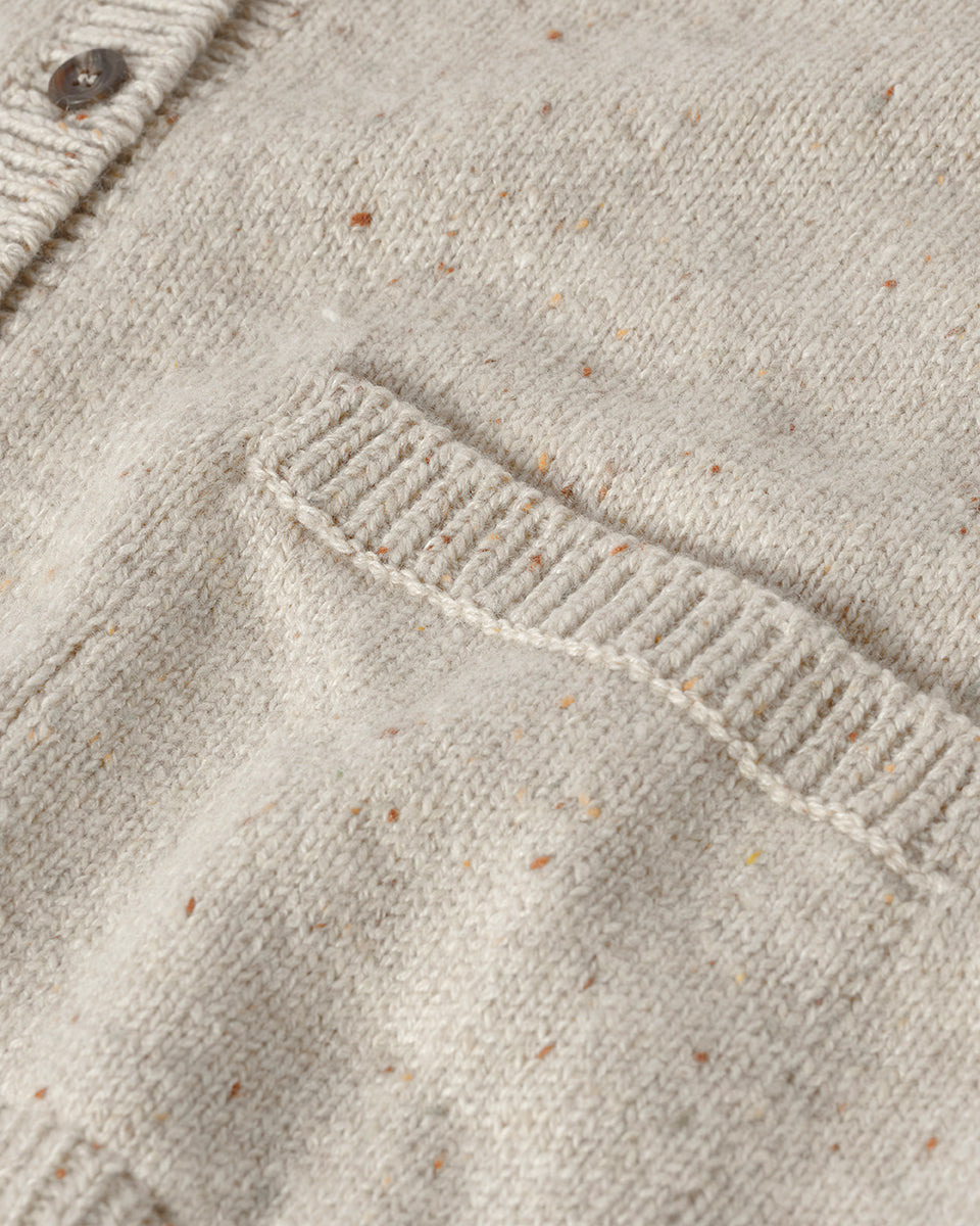 Donegal Cashmere Cream Cardigan - 6