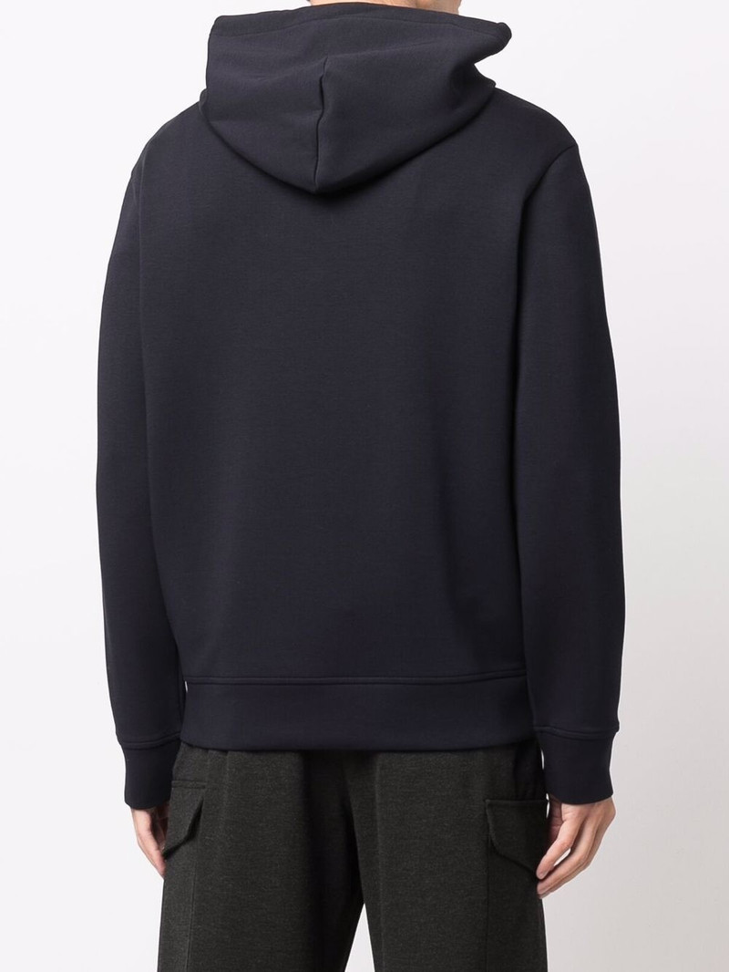 long-sleeved logo patch hoodie 4