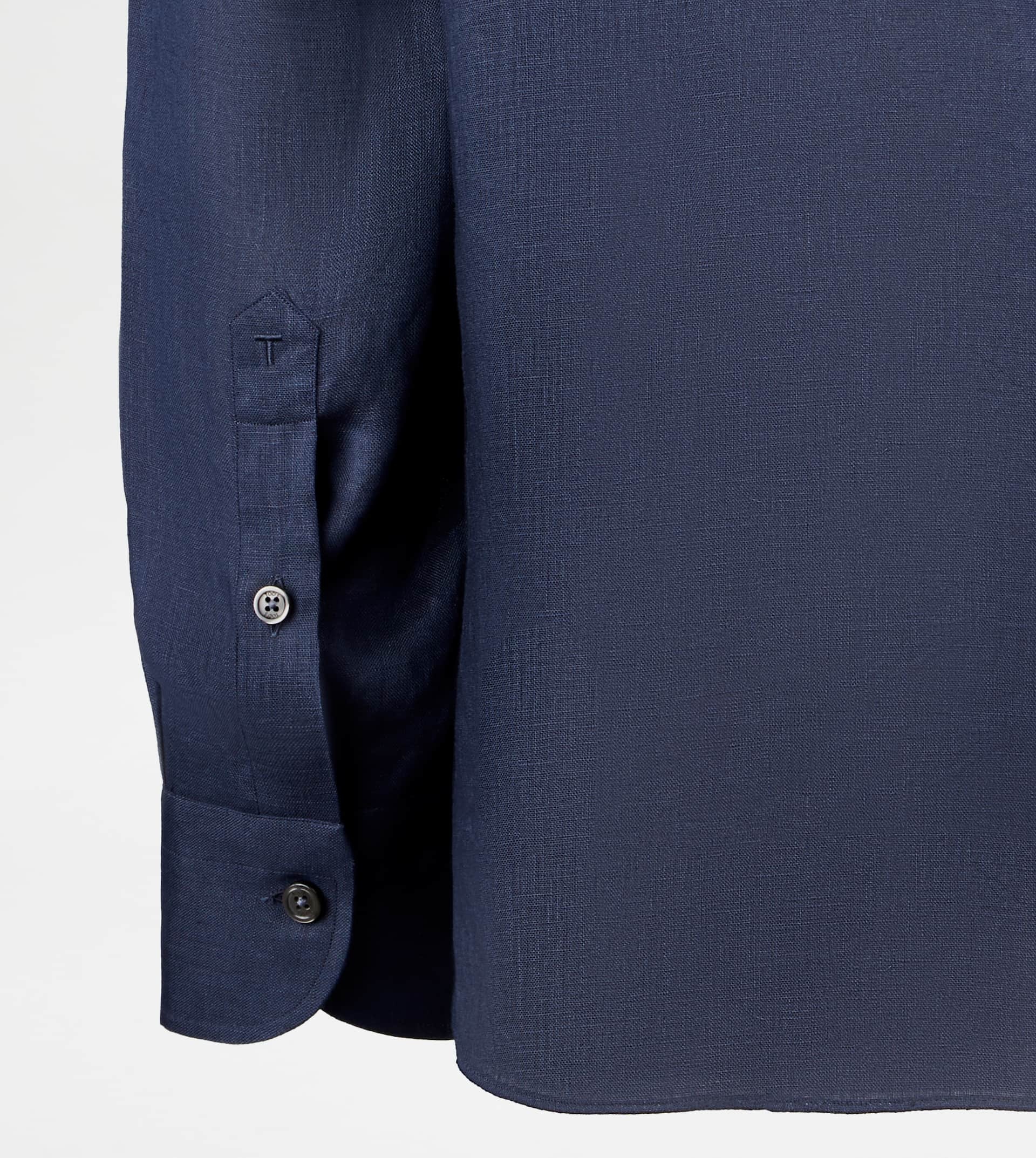 SHIRT IN LINEN - BLUE - 4