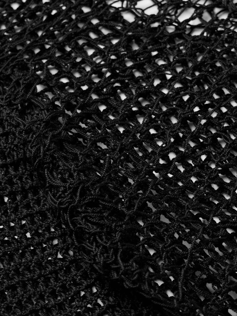 Slim-Fit Distressed Open-Knit Cotton Sweater 4