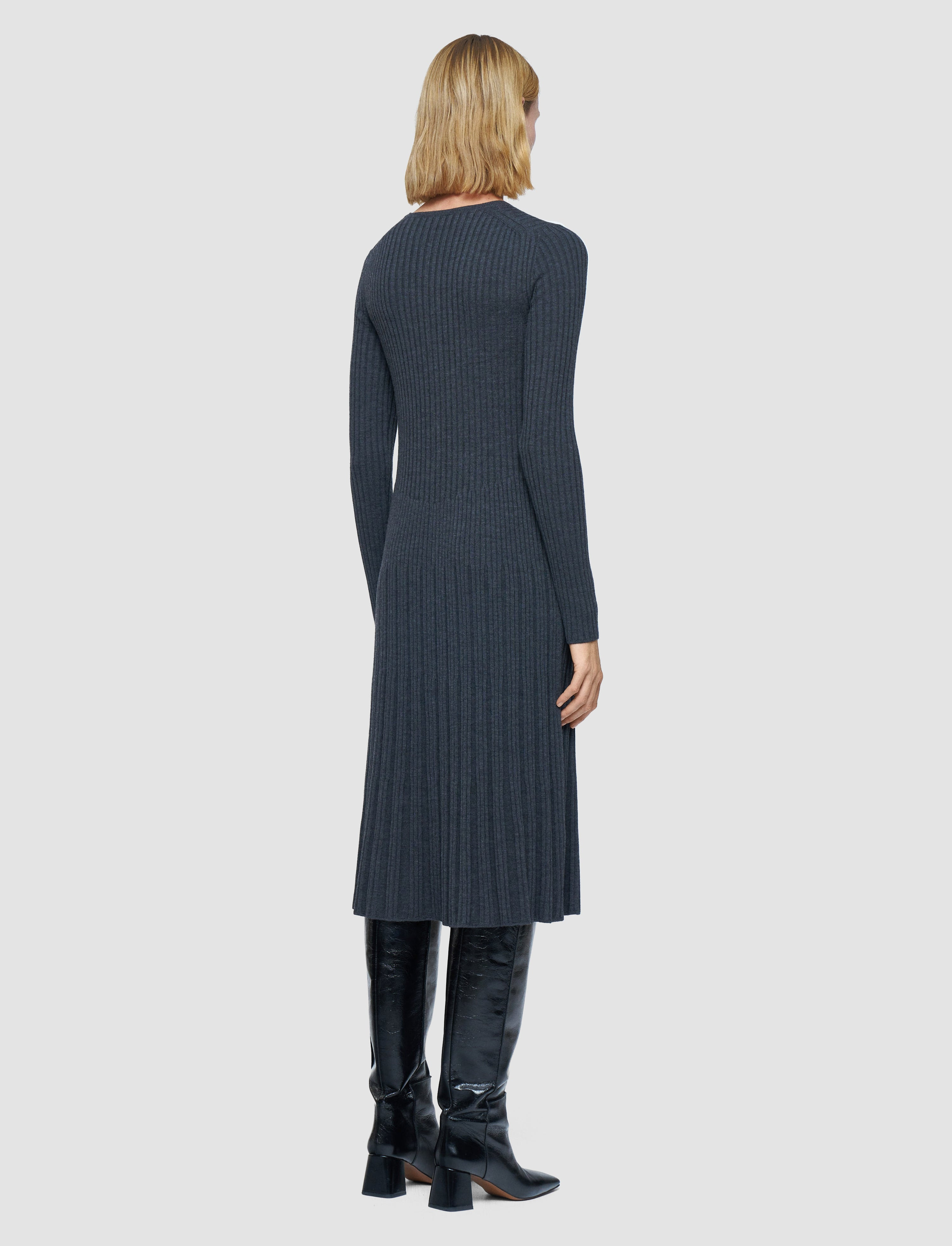 Merino Rib Knit Dress - 3