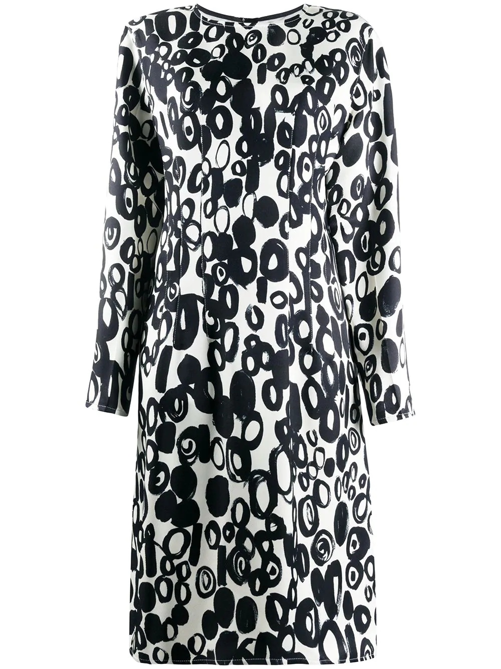 abstract drops-print dress - 1