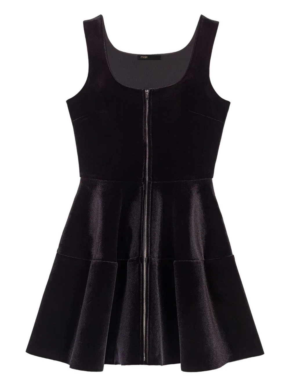 zip-fastening sleeveless mini dress - 1