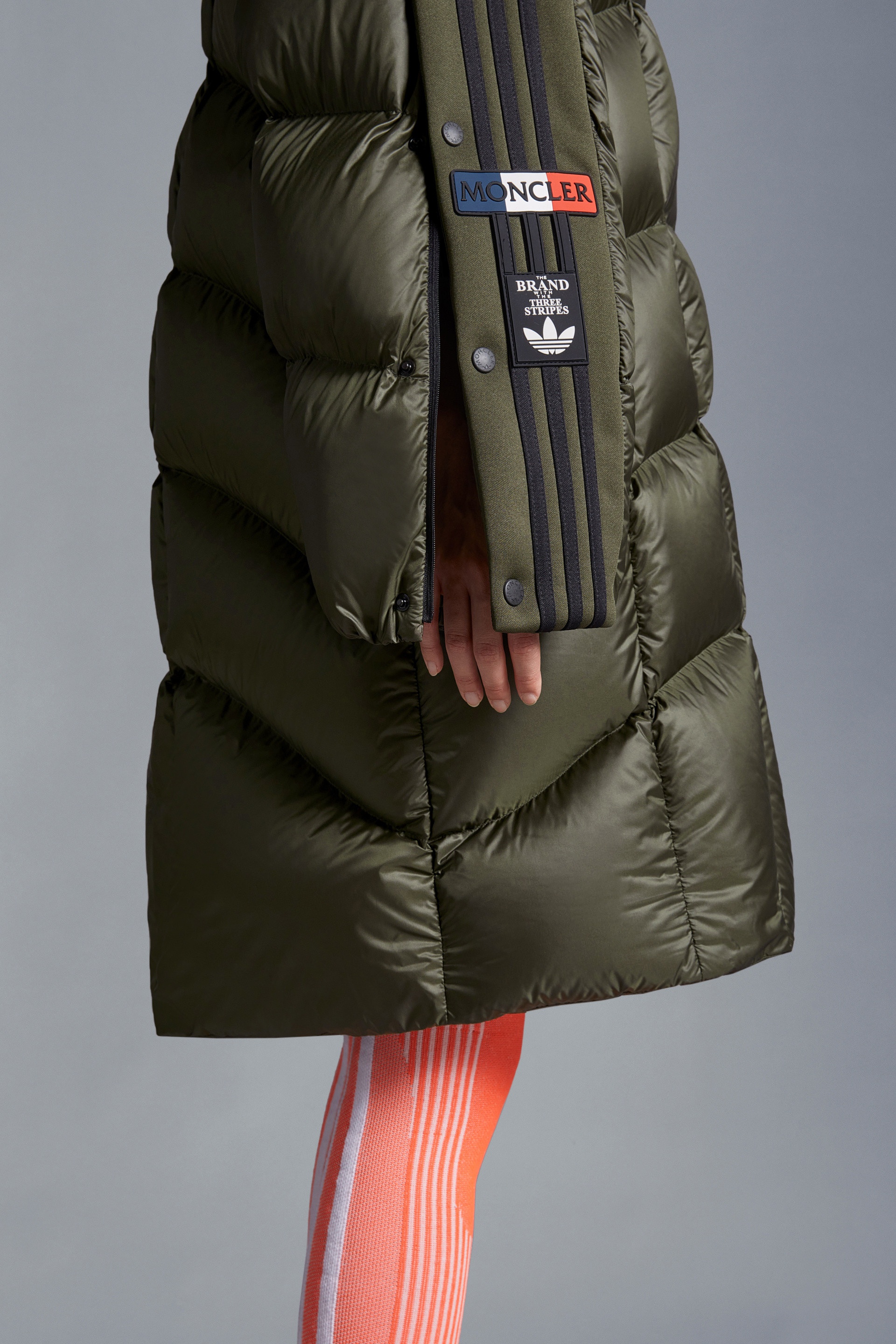 adidas×Ｍoncler【高級アウター☆Bonneval Long Down Jacket 】 Moncler X Adidas Originals Bonneval Long Down Jacket - Green