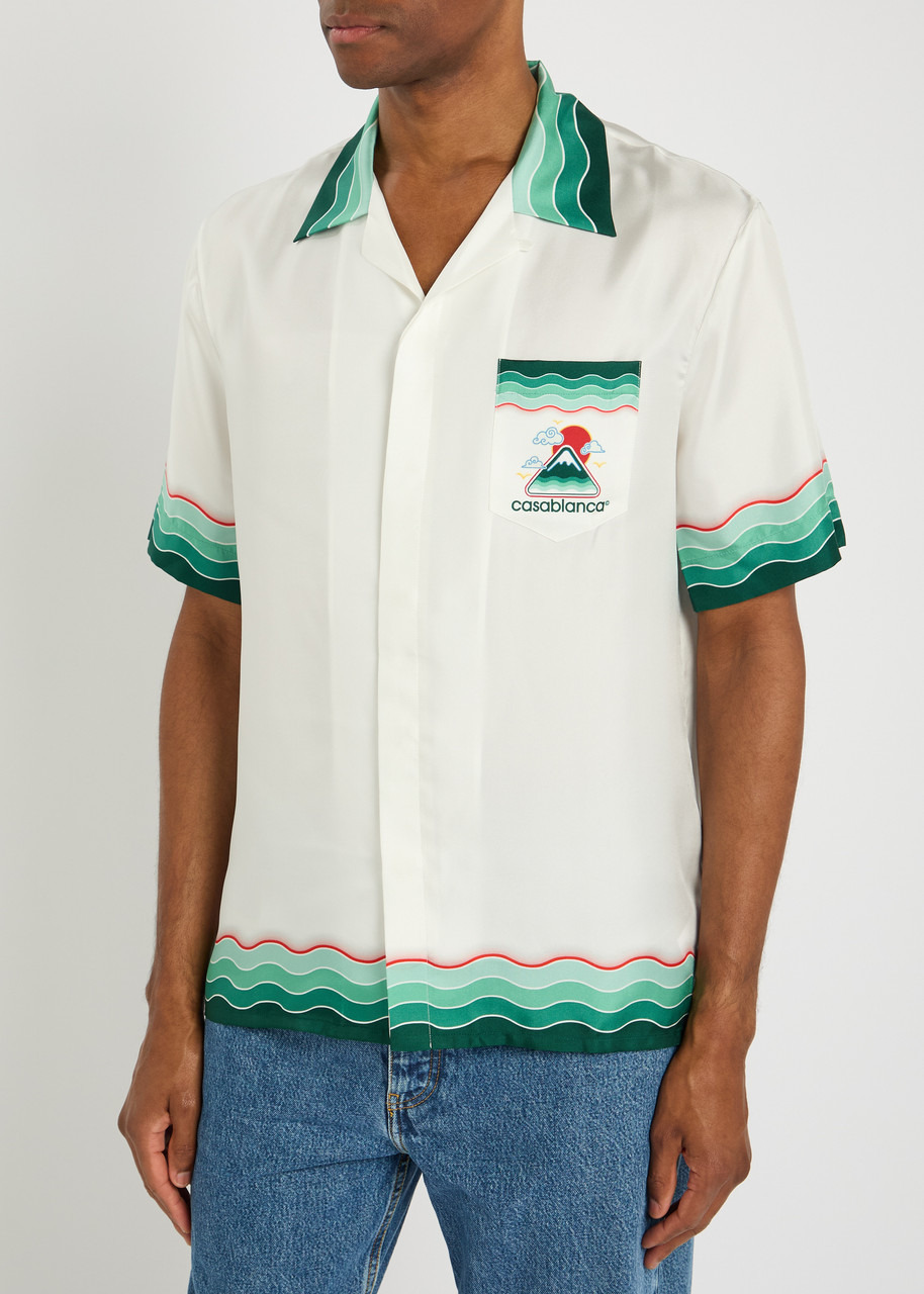 Casablanca Montagne Ondulee Printed Silk-twill Shirt - 2