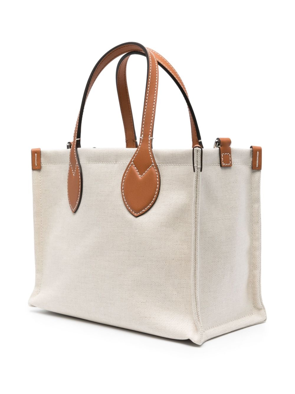 logo-print canvas mini tote bag - 3