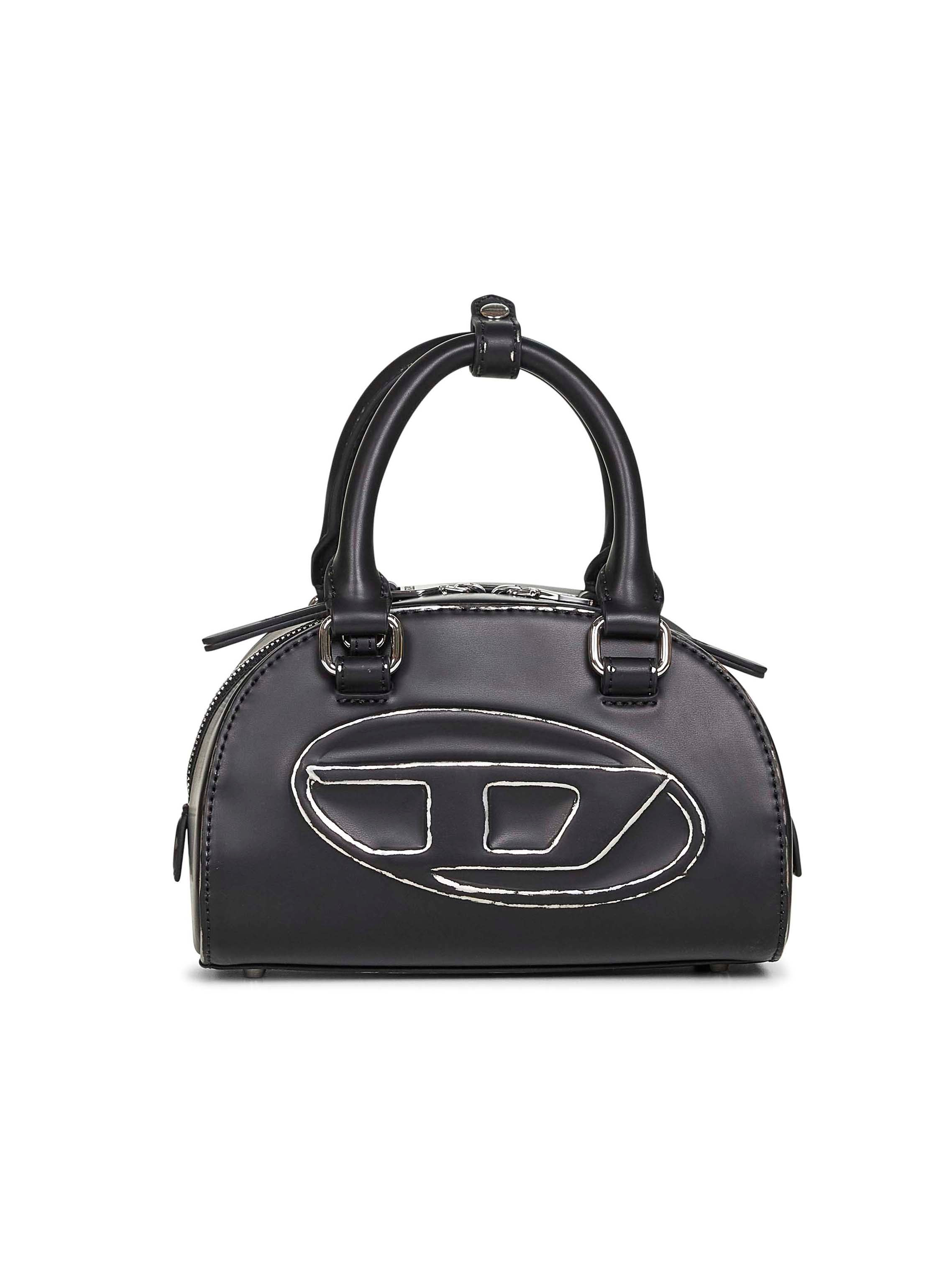 Diesel Women Black 1Dr Dome Crossbody Mini Bowling Bag - 1