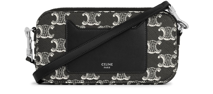 Horizontal pouch  in Triomphe canvas two-tone with print - 3