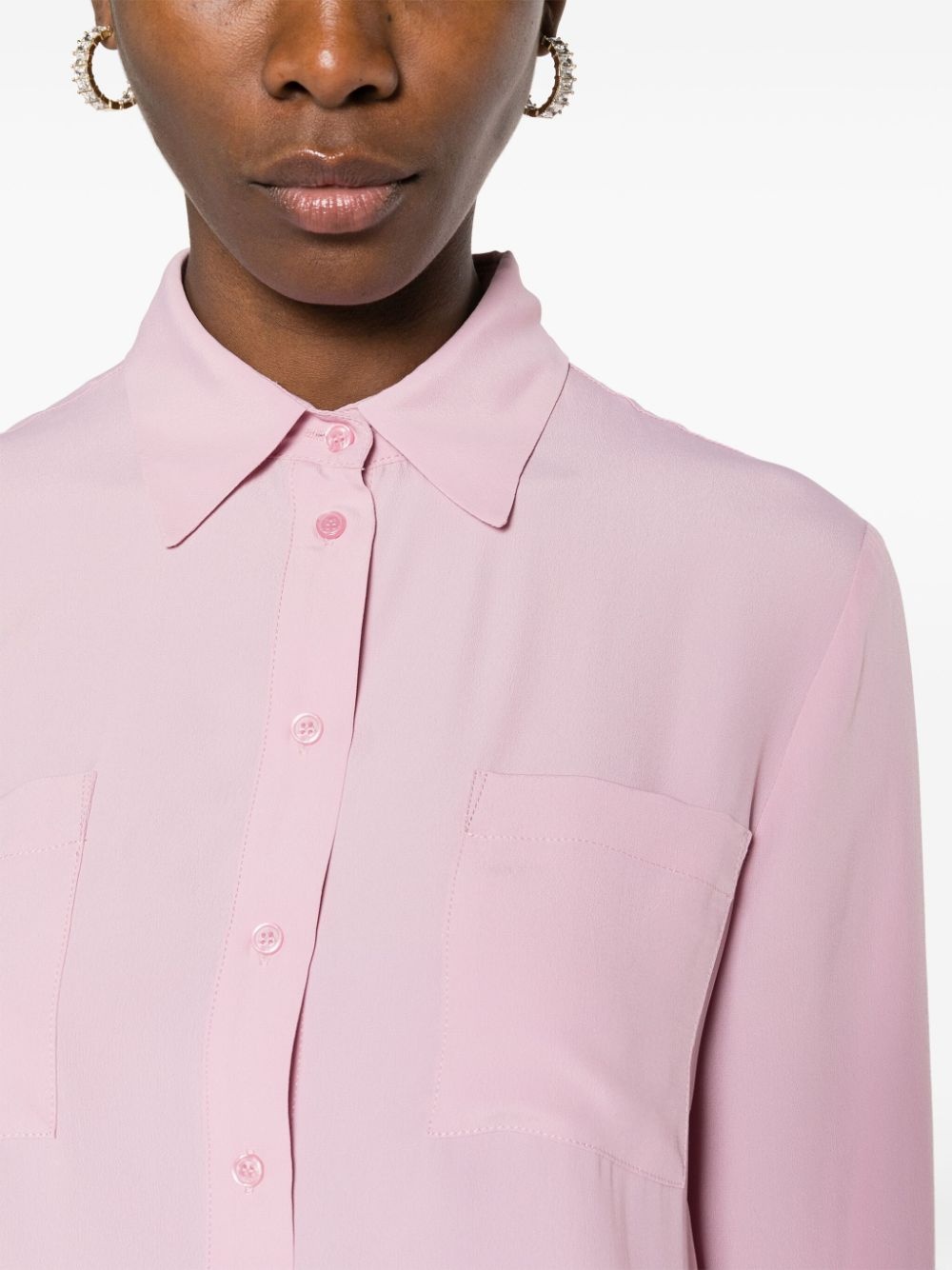 button-up crepe shirt - 5