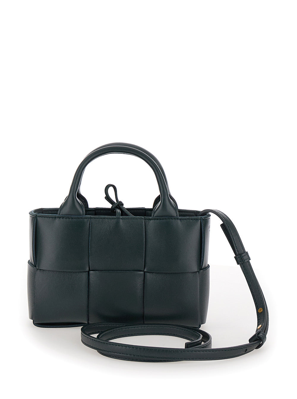 Bottega Veneta Women 'Candy Arco' Dark Green Handbag With Intreccio Motif In Leather Woman - 4