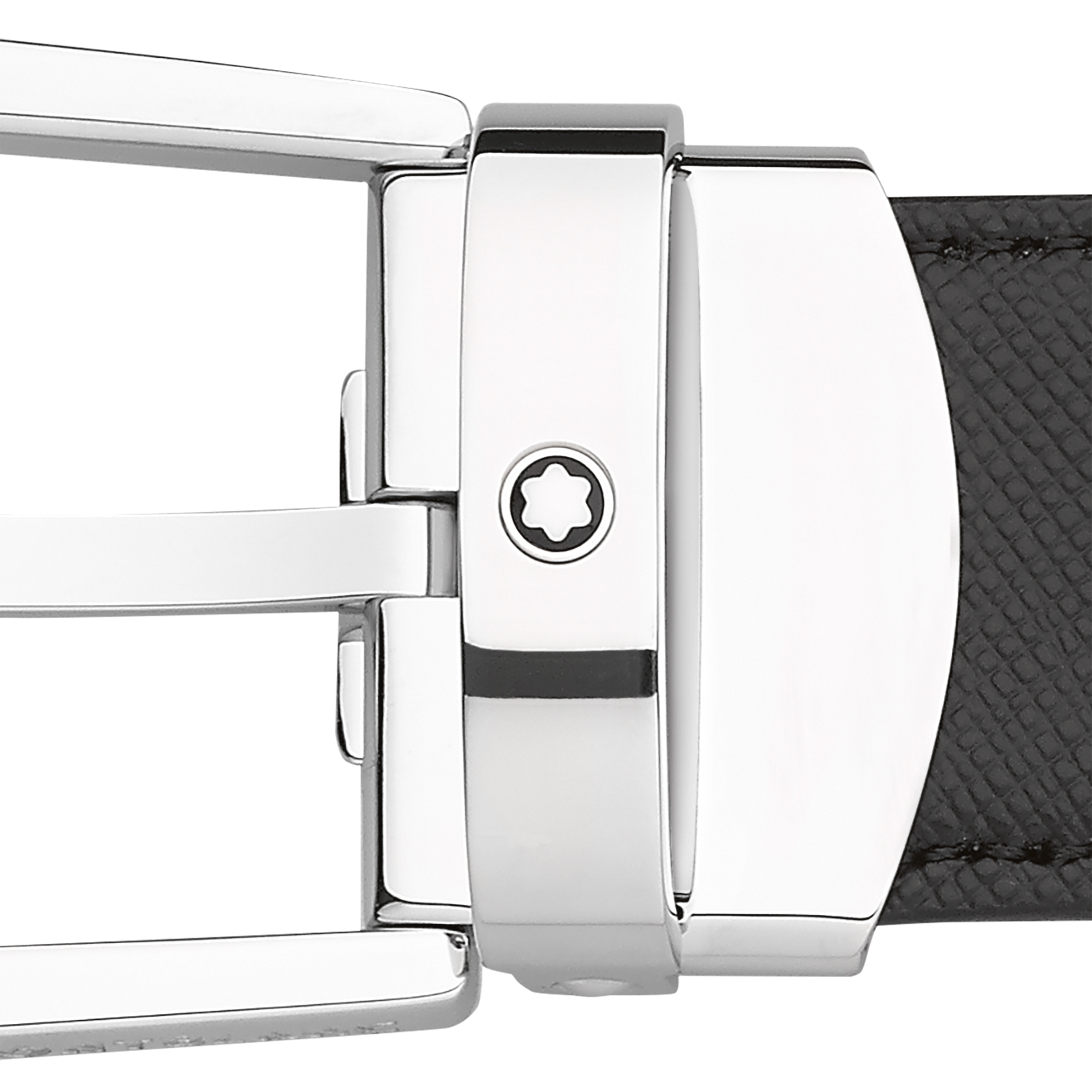 Horseshoe buckle black/brown 30 mm reversible leather belt - 2