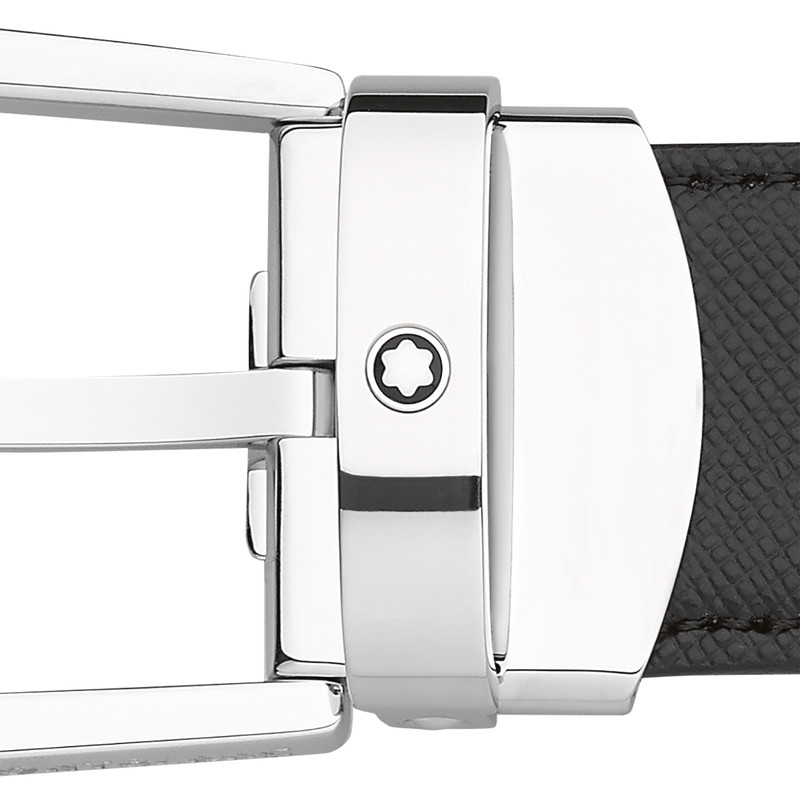 Montblanc Horseshoe buckle black/brown 30 mm reversible leather belt outlook