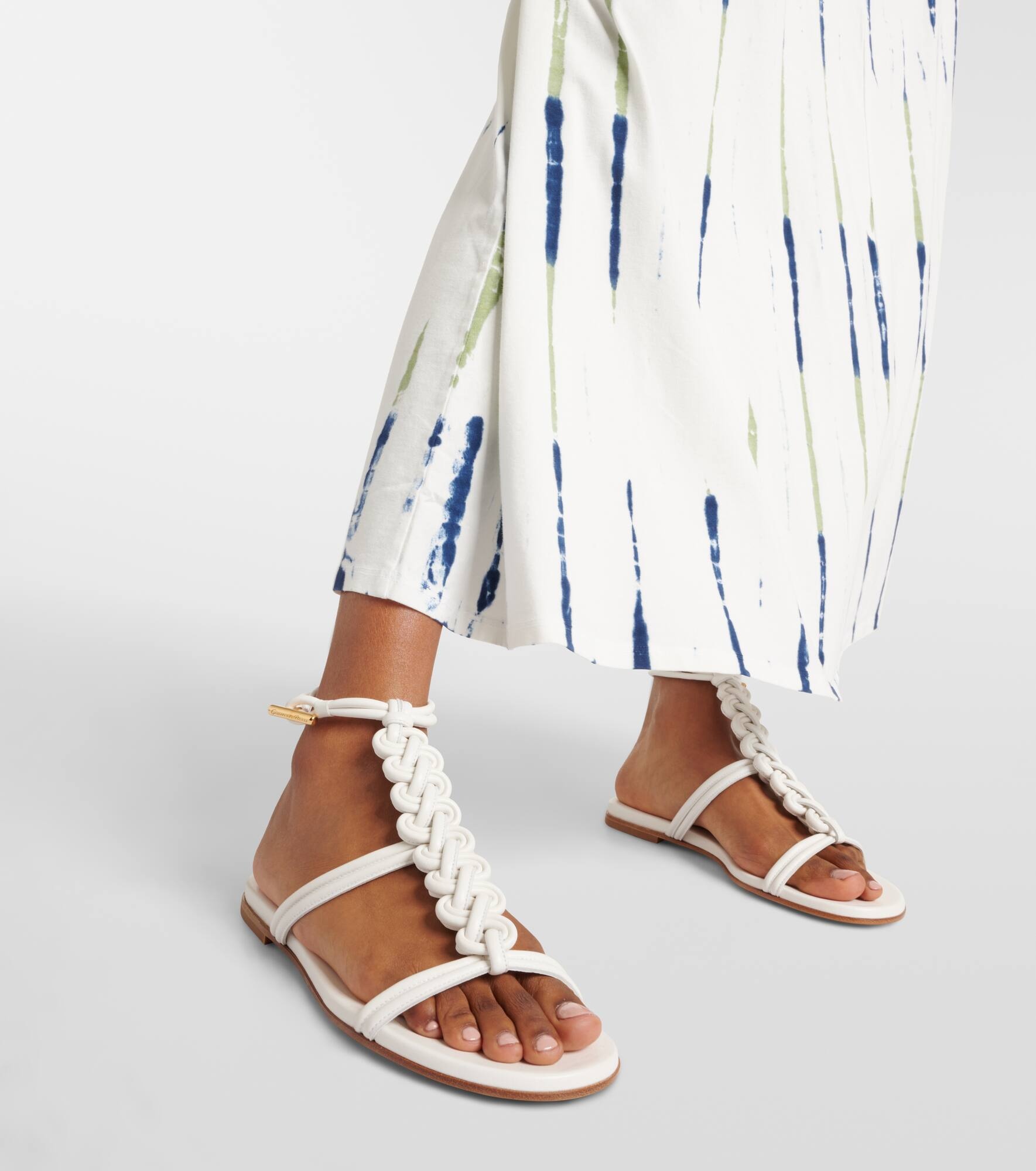 Capua braided leather gladiator sandals - 7