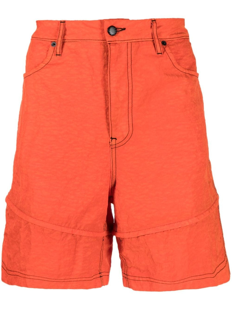 contrast stitching bermuda shorts 1