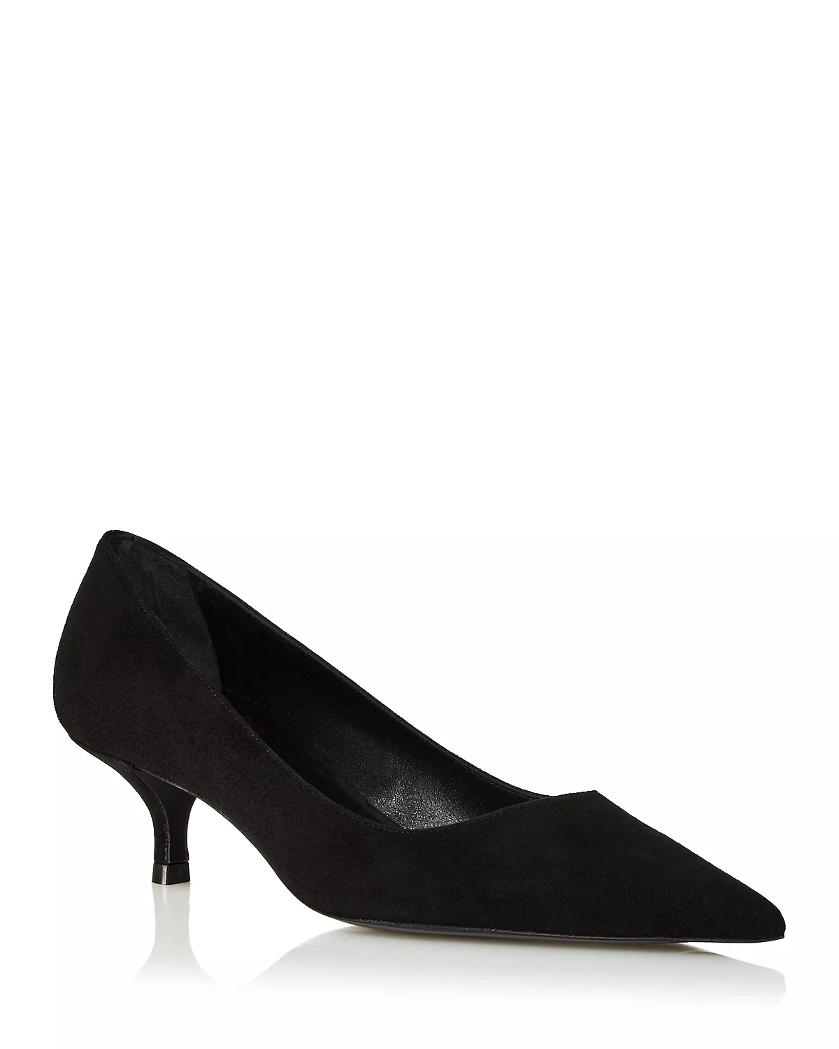 Stuart Pointed Toe Kitten Heel Pumps - 1