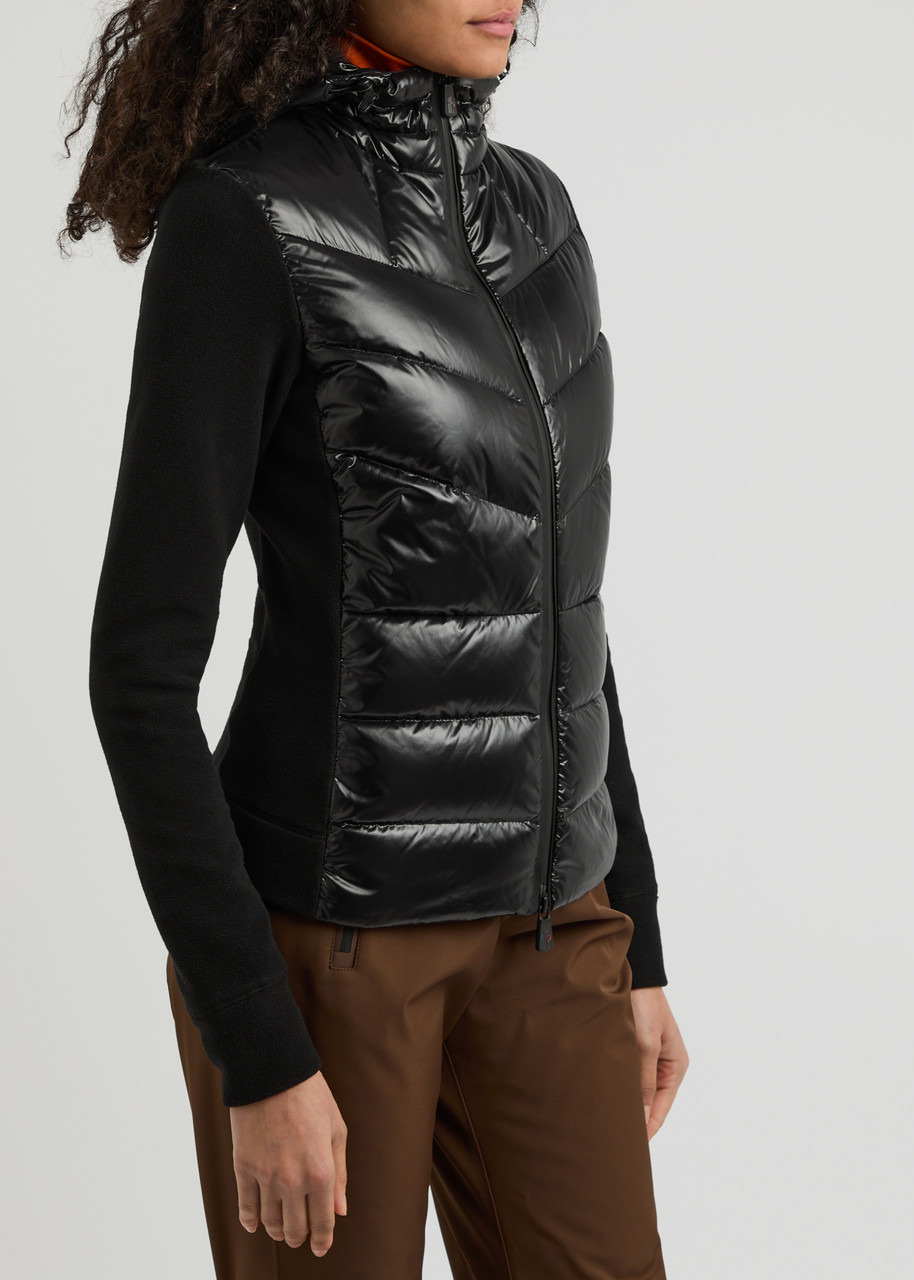 Moncler Logo Quilted Shell and Fleece Cardigan - 2