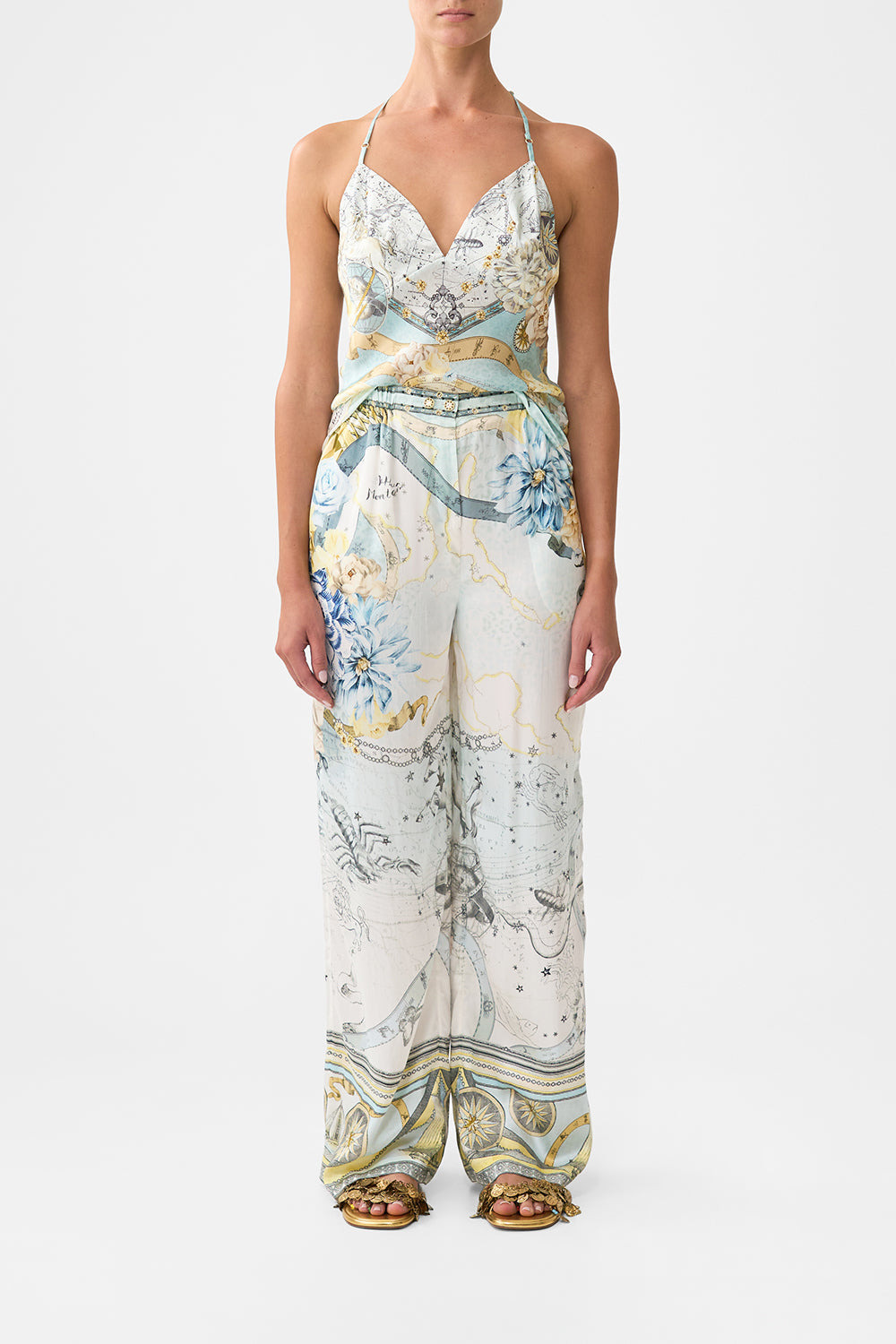 BUTTON FRONT LOUNGE PANT - 2