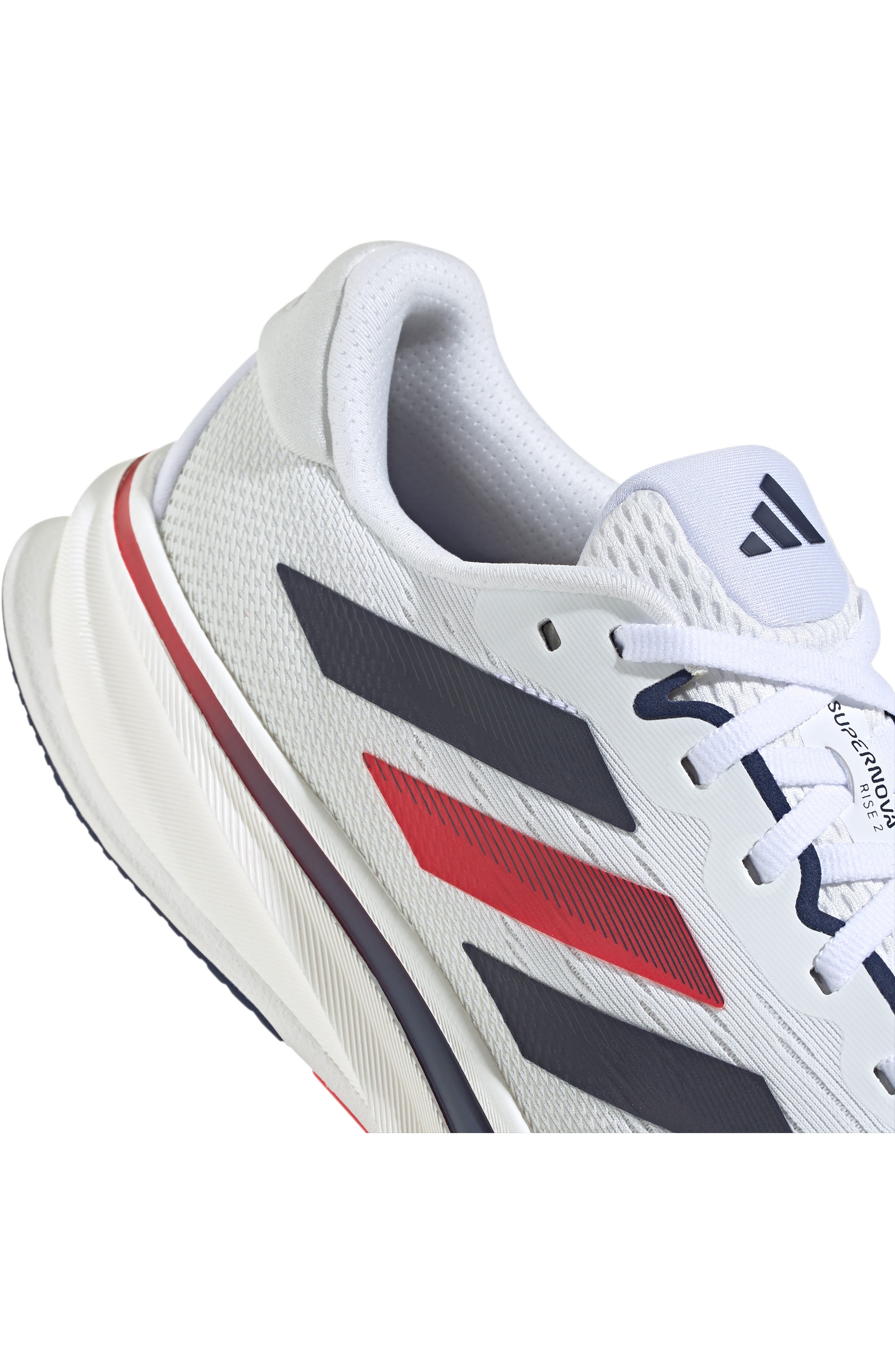 adidas Supernova Rise 2 Running Shoe in White/Dark Blue/Pure Ruby at Nordstrom - 9