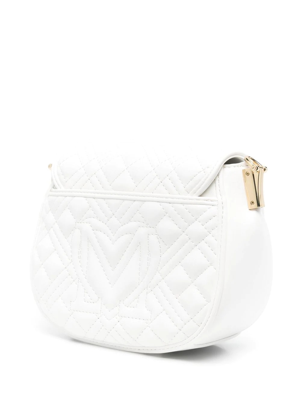 logo-plaque quilted cross-body bag - 3