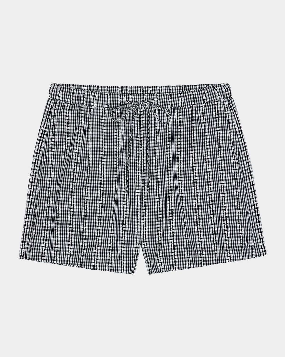 Jenner Gingham Drawstring Shorts - 1