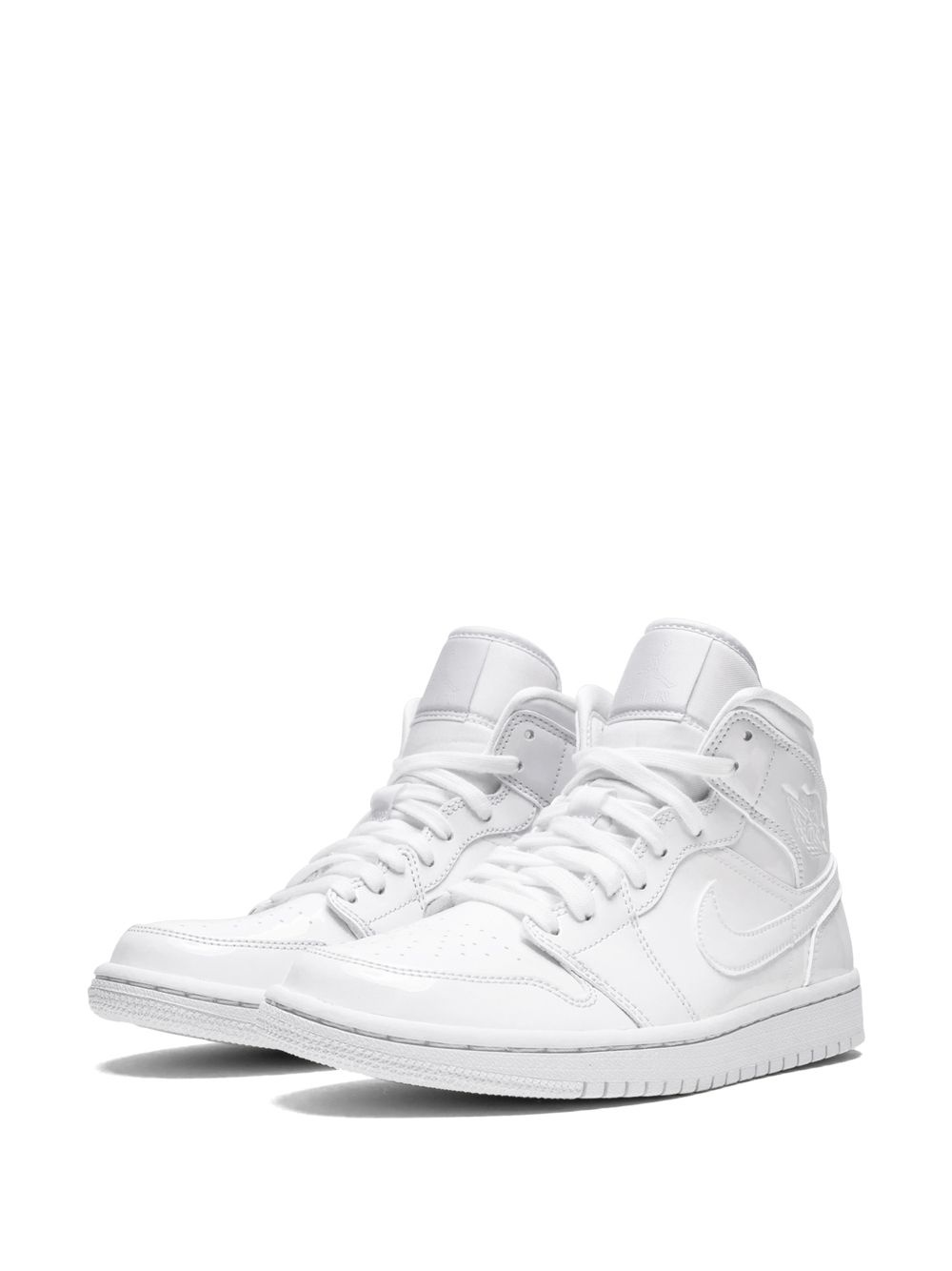 Air Jordan 1 Mid "Triple White Patent Leather" sneakers - 2