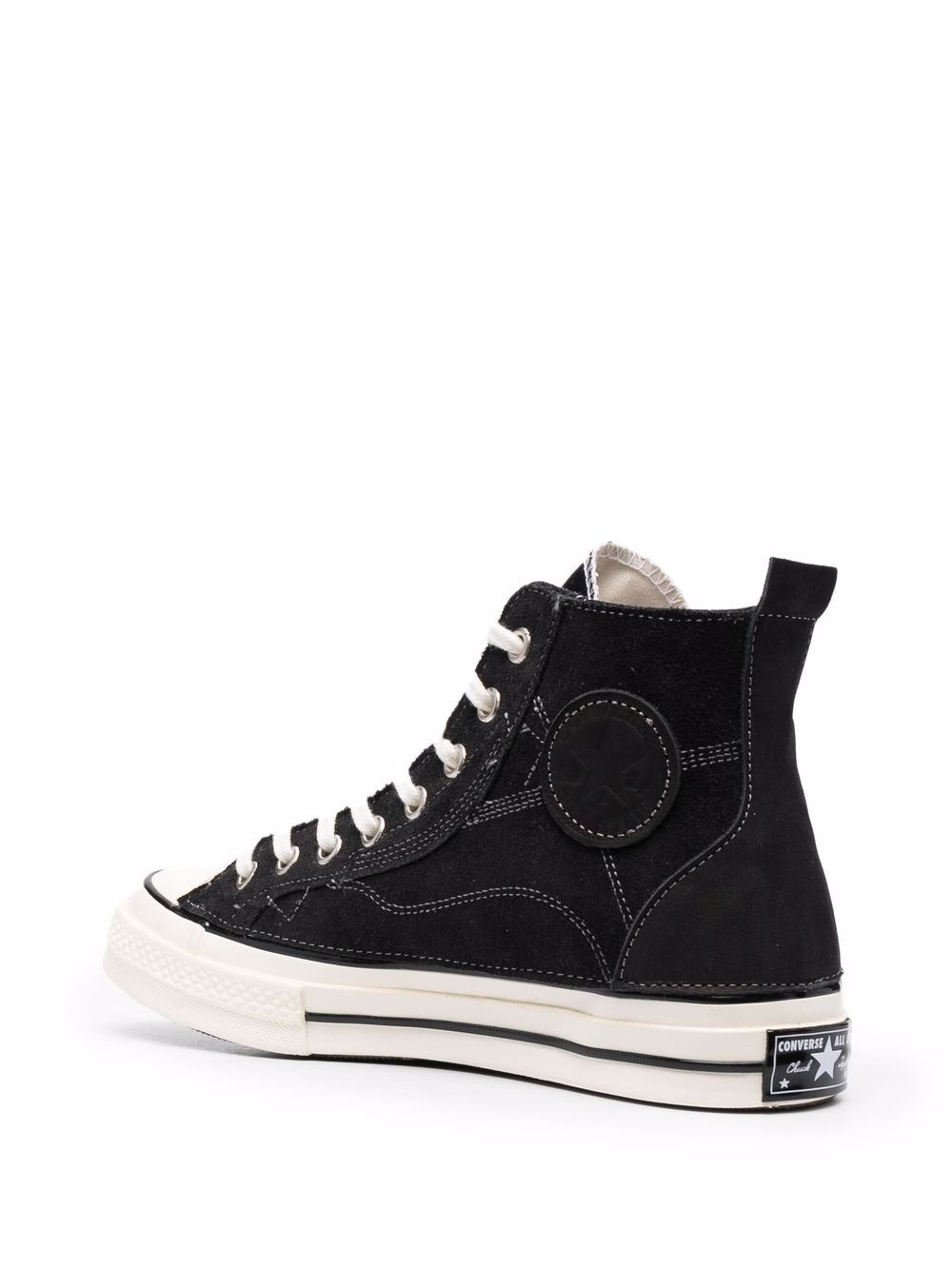 panelled high-top sneakers - 3