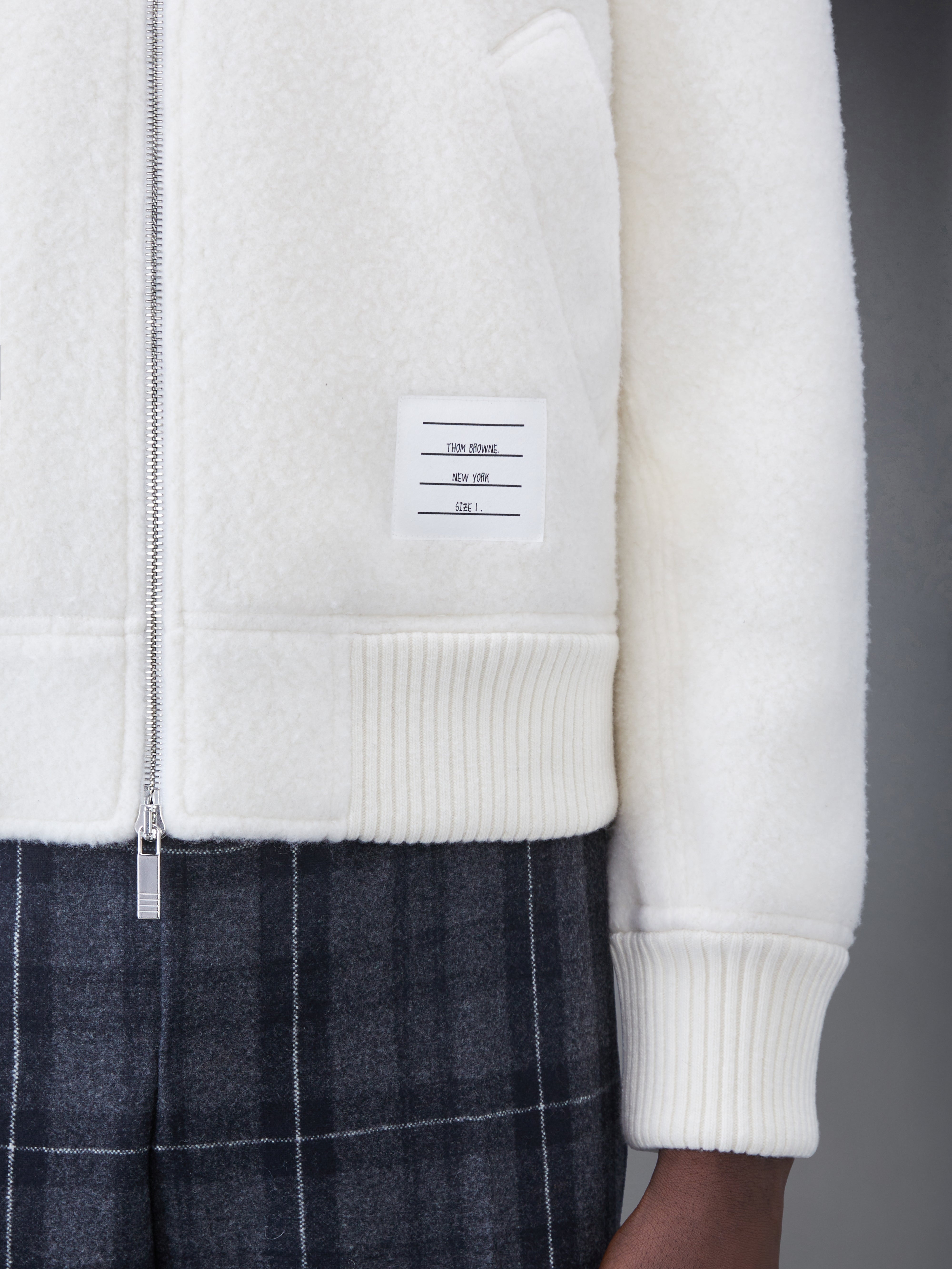 Wool Fleece Stripe Bomber - 6