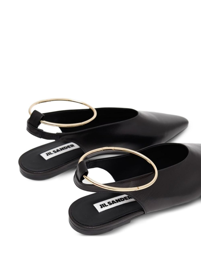 35mm pointed-toe ring-detail ballet flats 3