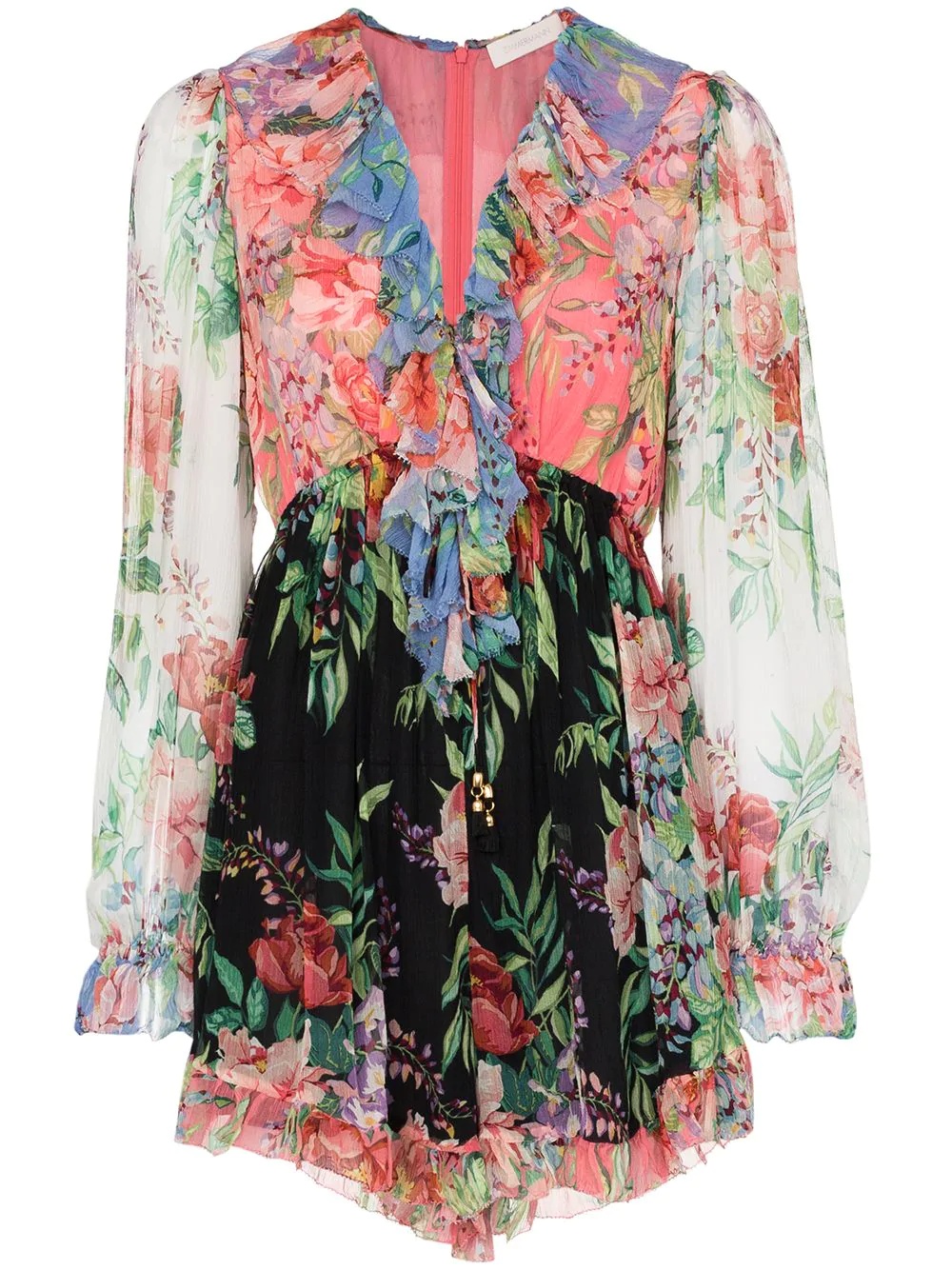 Bellitude floral-print playsuit - 1