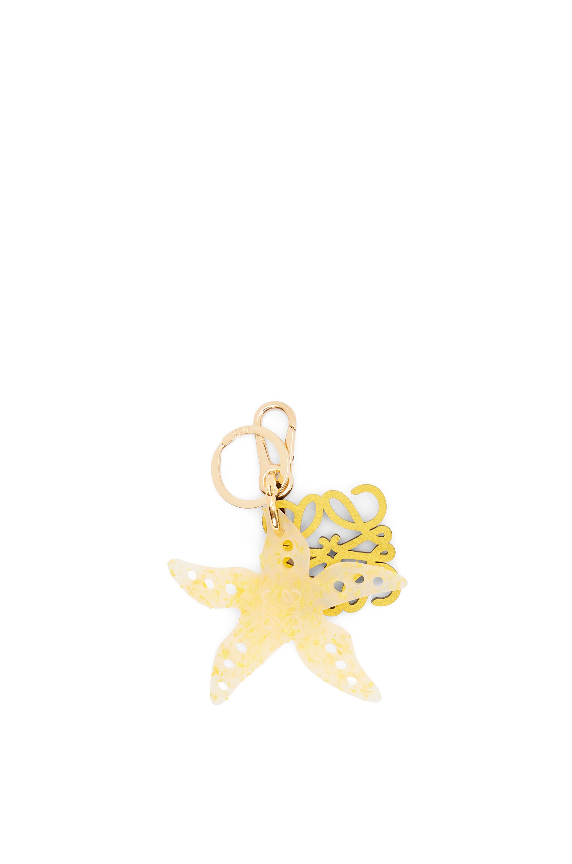 Starfish keyring in silicone and classic calfskin - 1