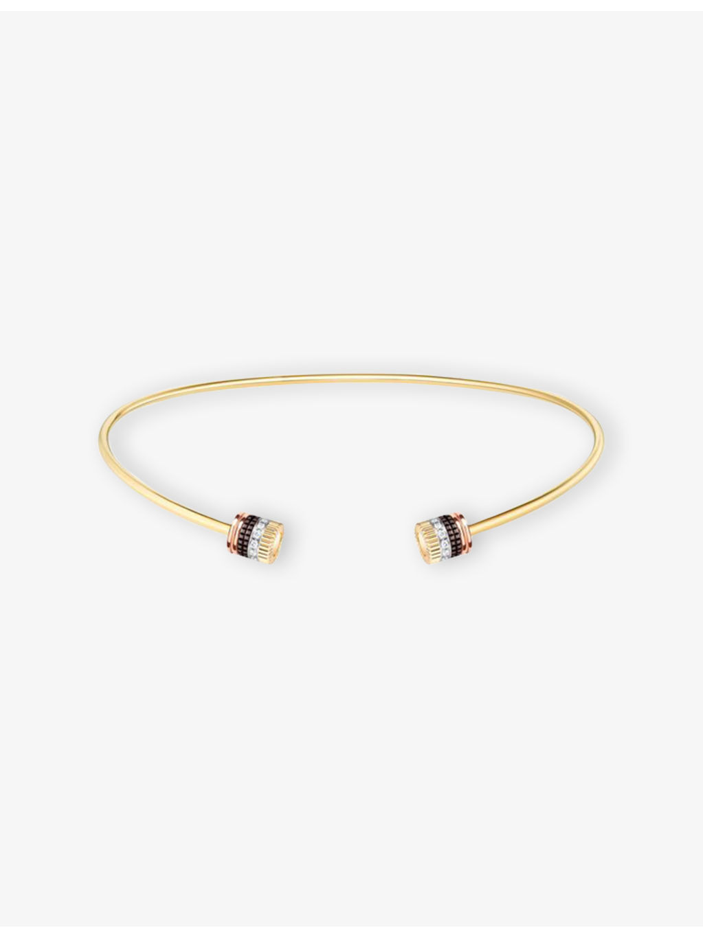 Quatre Classique 18ct Yellow-Gold, White-Gold, Pink Gold, PVD and 0.62ct Diamond Choker Necklace - 2
