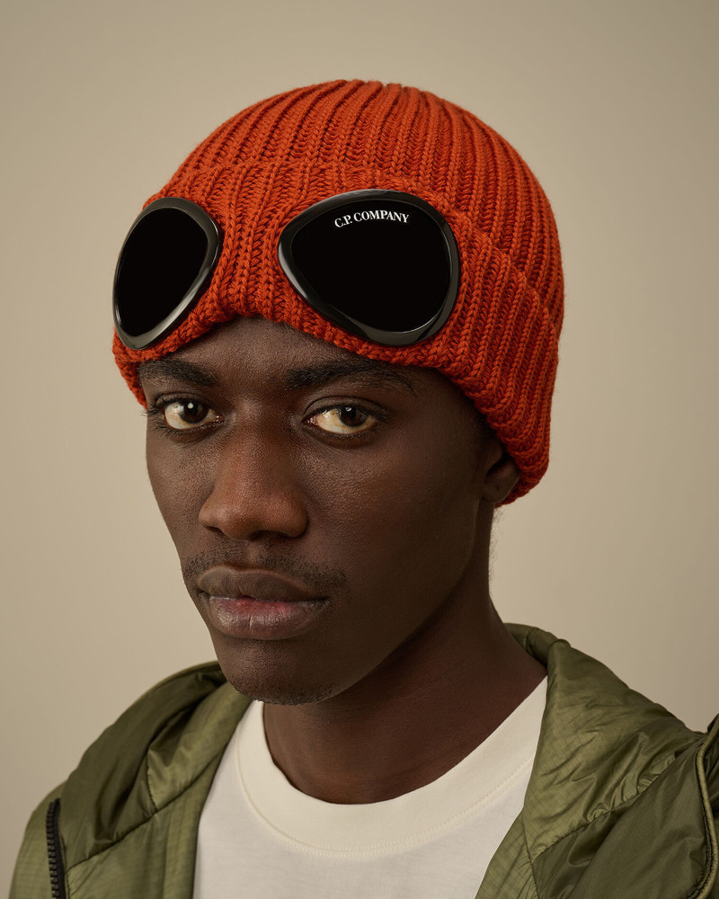 C.P. Company Extrafine Merino Wool Goggle Beanie outlook