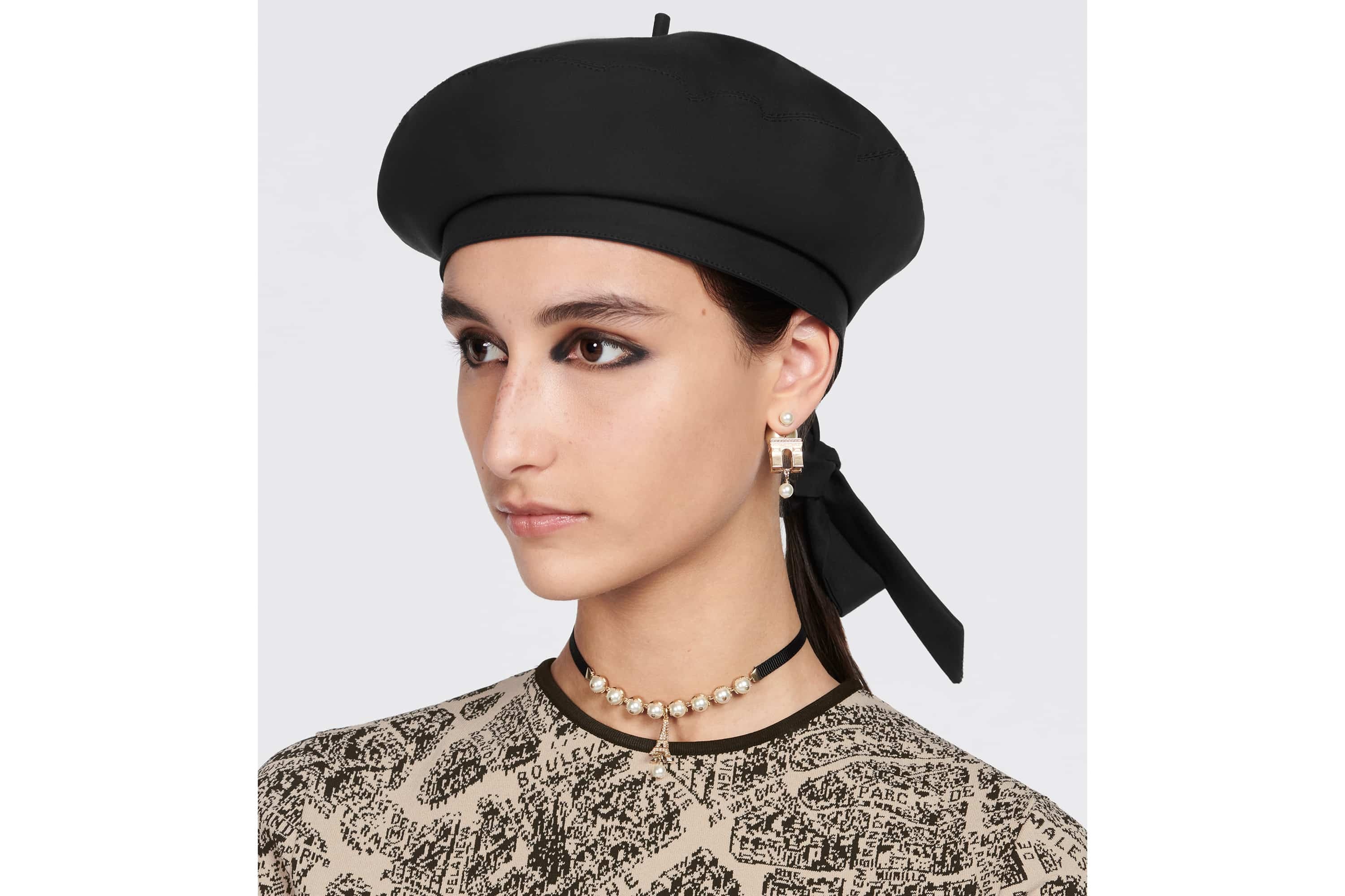 Dior Dior Arty Dior Oblique Beret with Bow | dior | REVERSIBLE