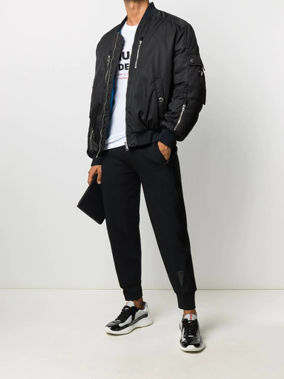 Neil Barrett ribbed panel track pants outlook