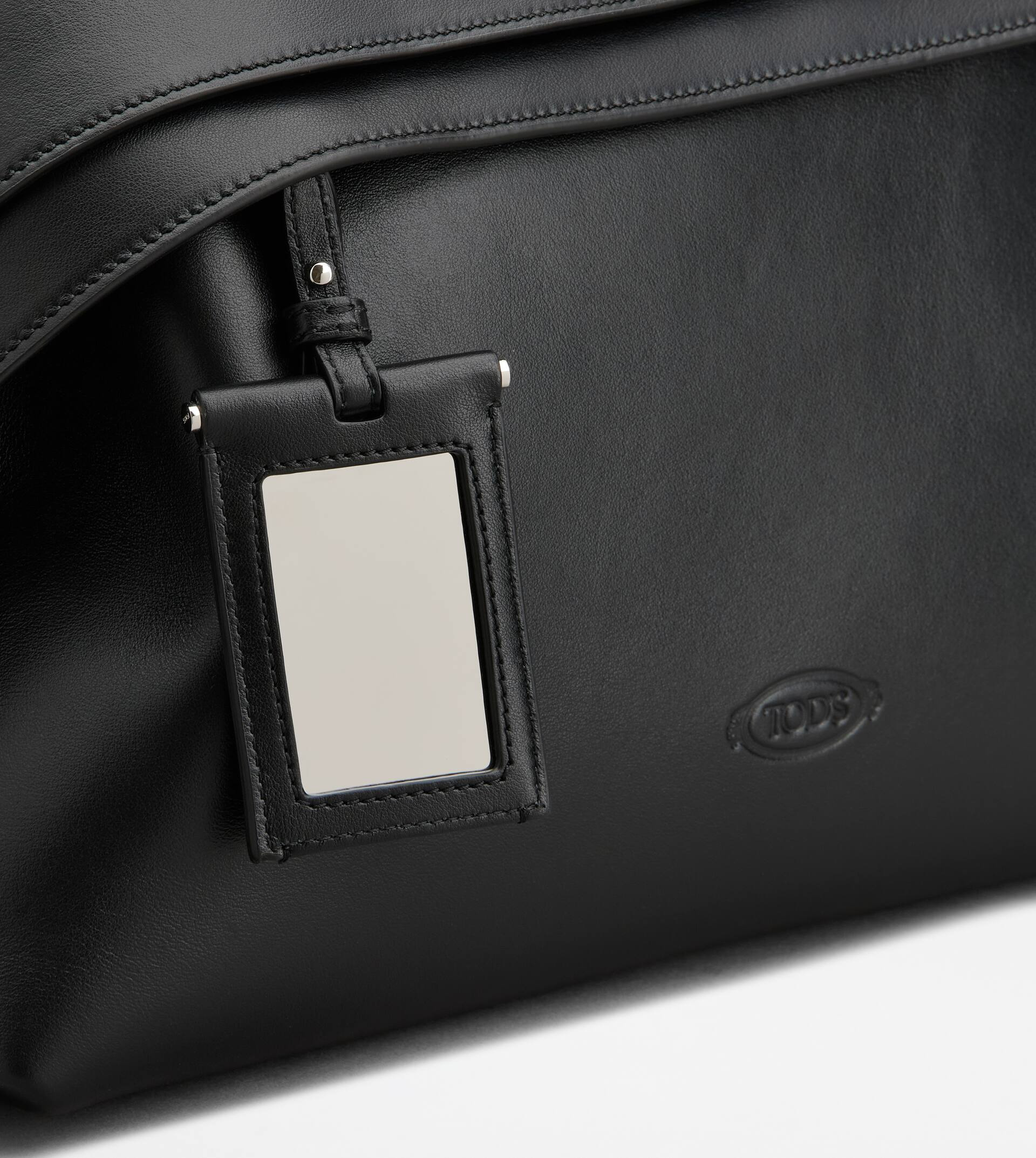TOD'S WAVE BAG IN LEATHER MEDIUM - BLACK - 6