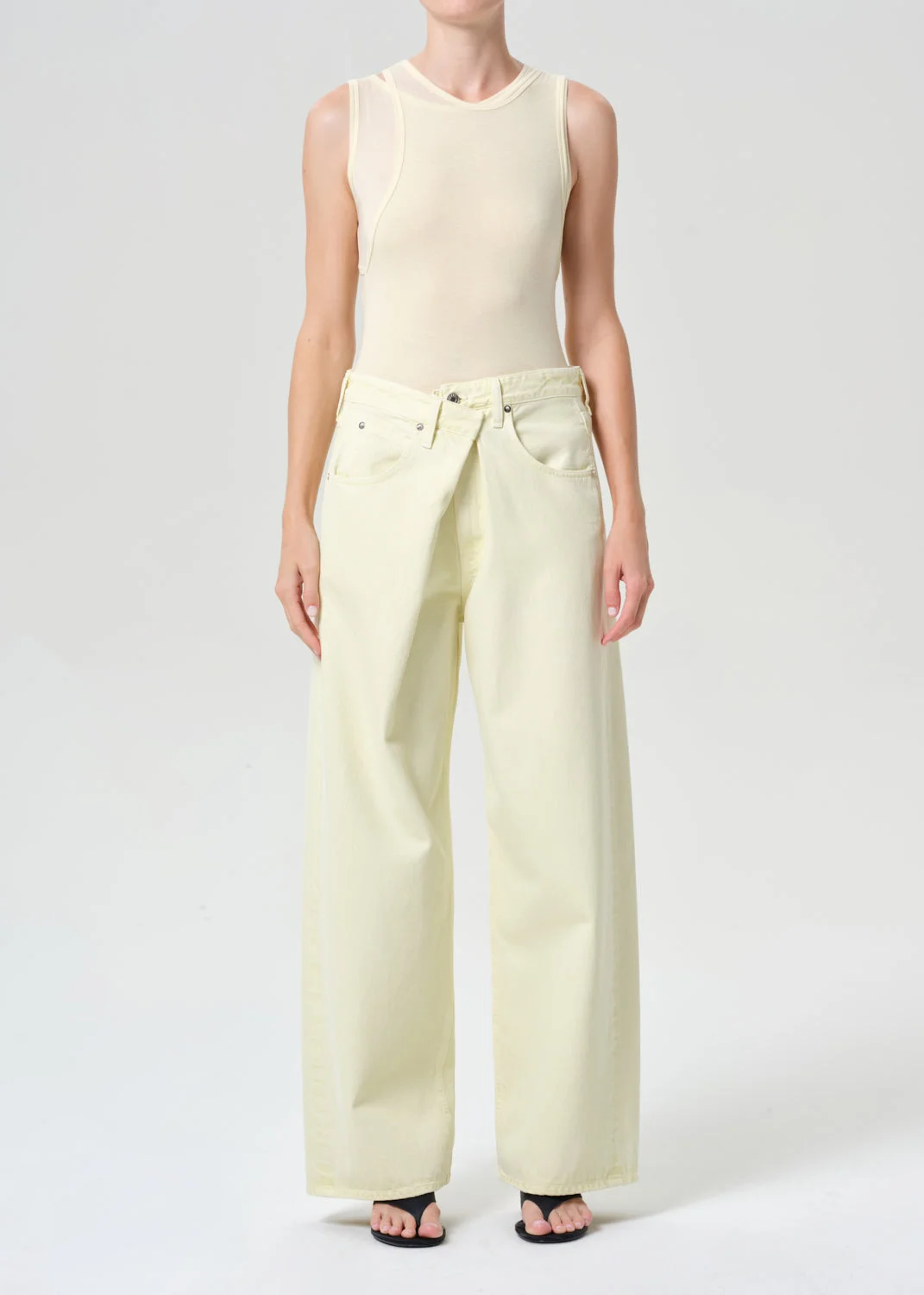 VANA FOLD JEAN IN LEMON ZEST - 1